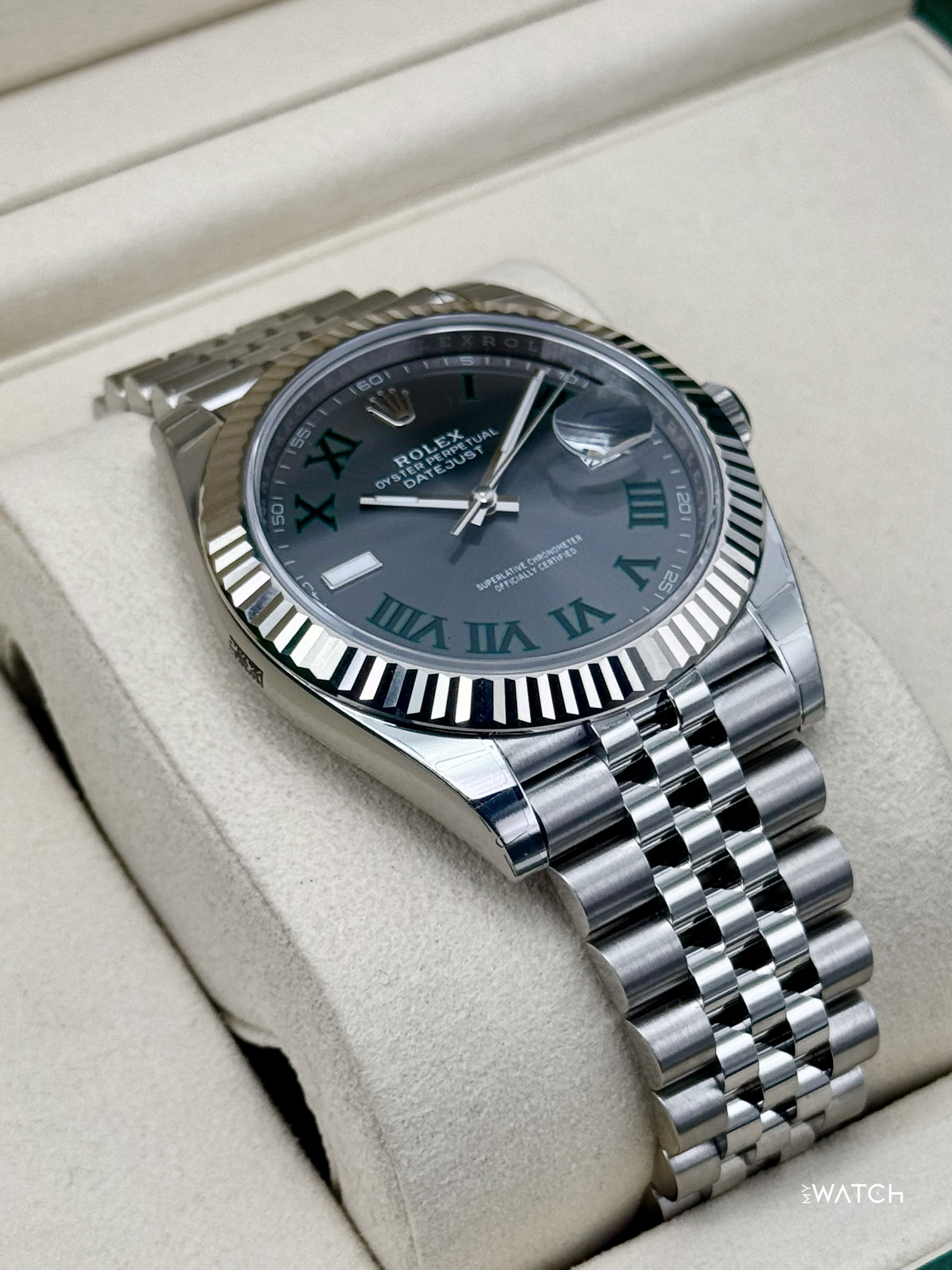 NEW 2026 Rolex Datejust 41mm 126334 Jubilee Wimbledon Dial (STICKERED) - MyWatchLLC