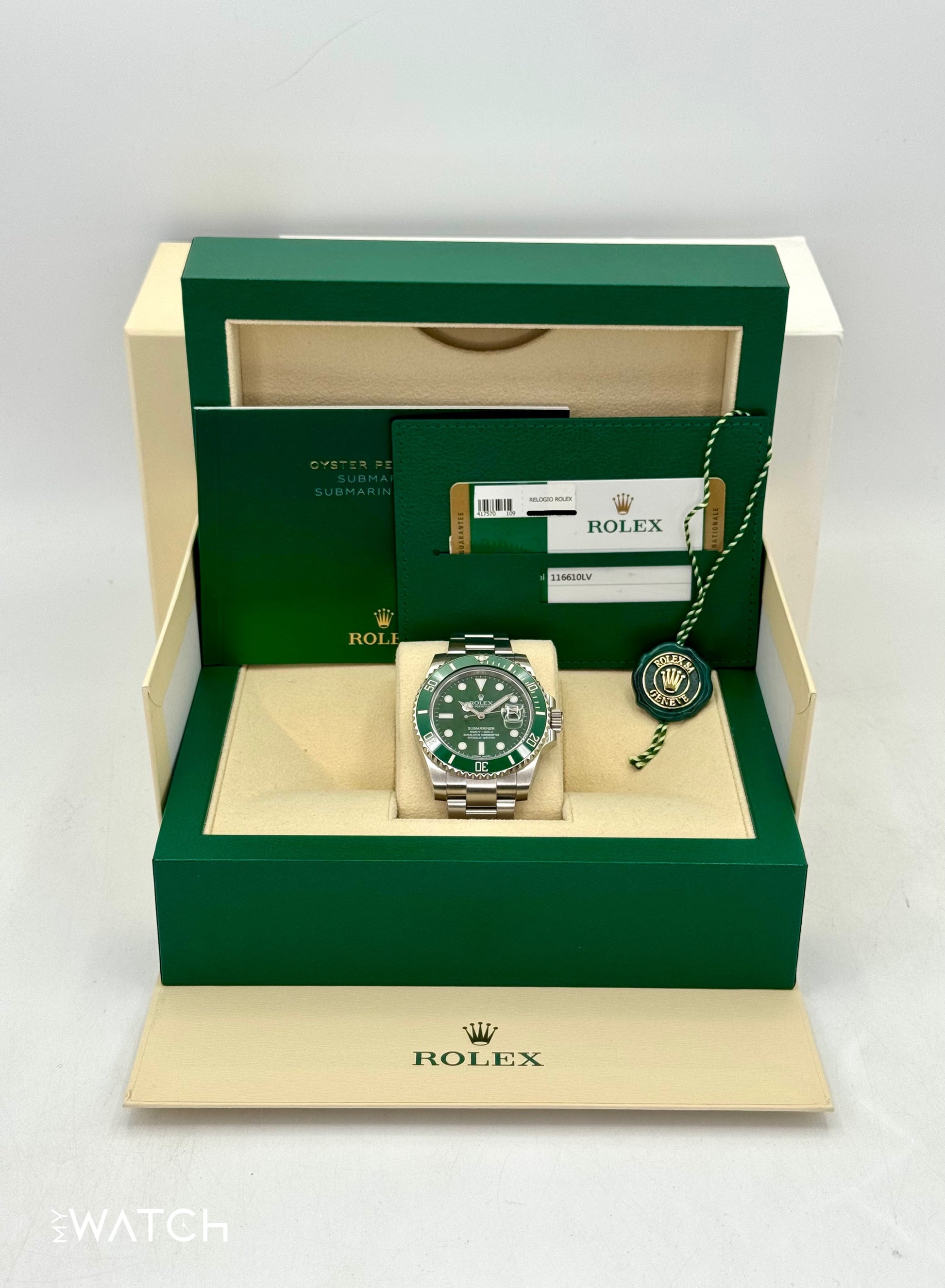 2015 Rolex Submariner “Hulk” 40mm 116610LV Green Dial - MyWatchLLC