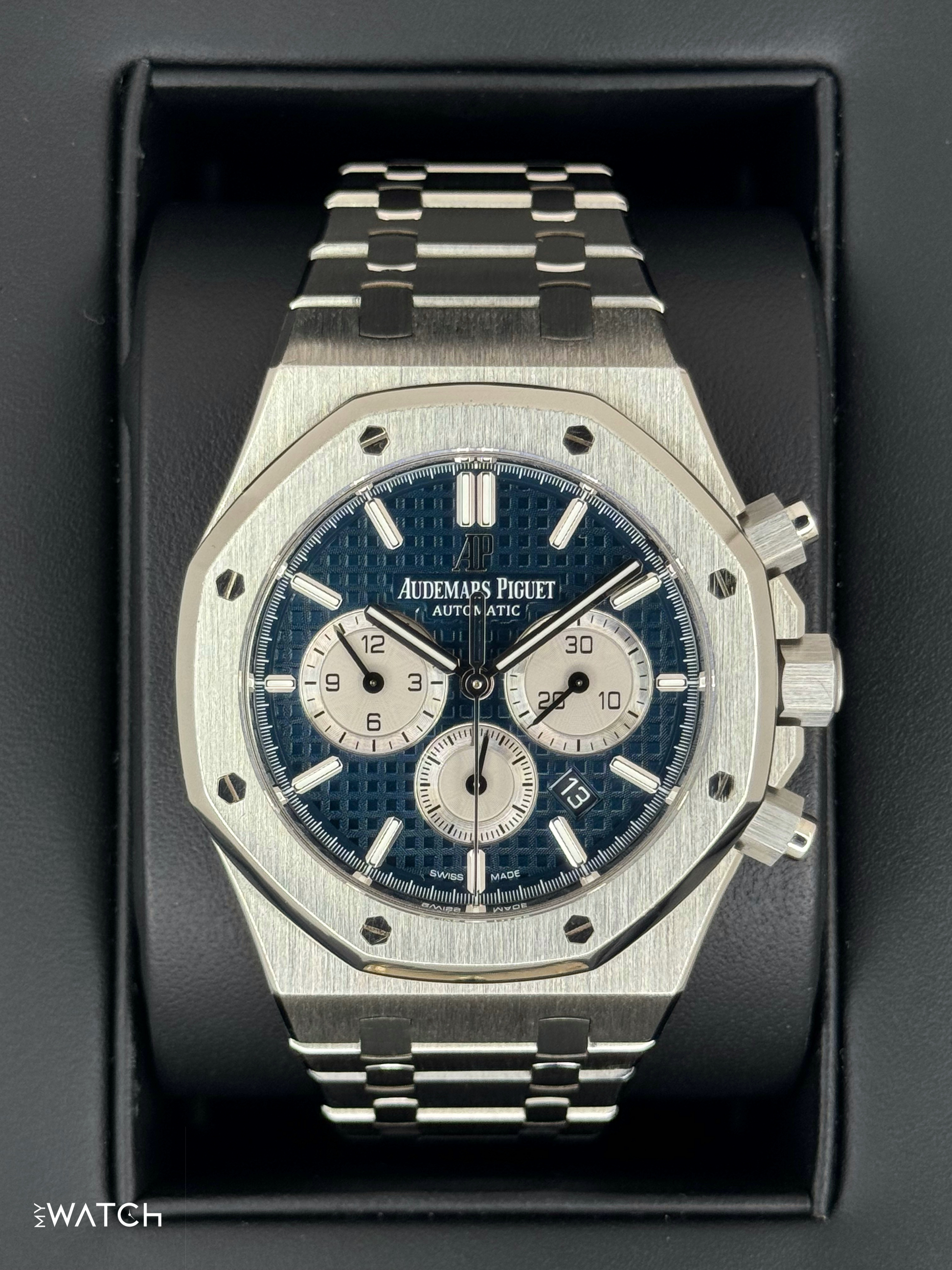 2019 Audemars Piguet Royal Oak 41mm 26331ST Chronograph Blue Dial - MyWatchLLC