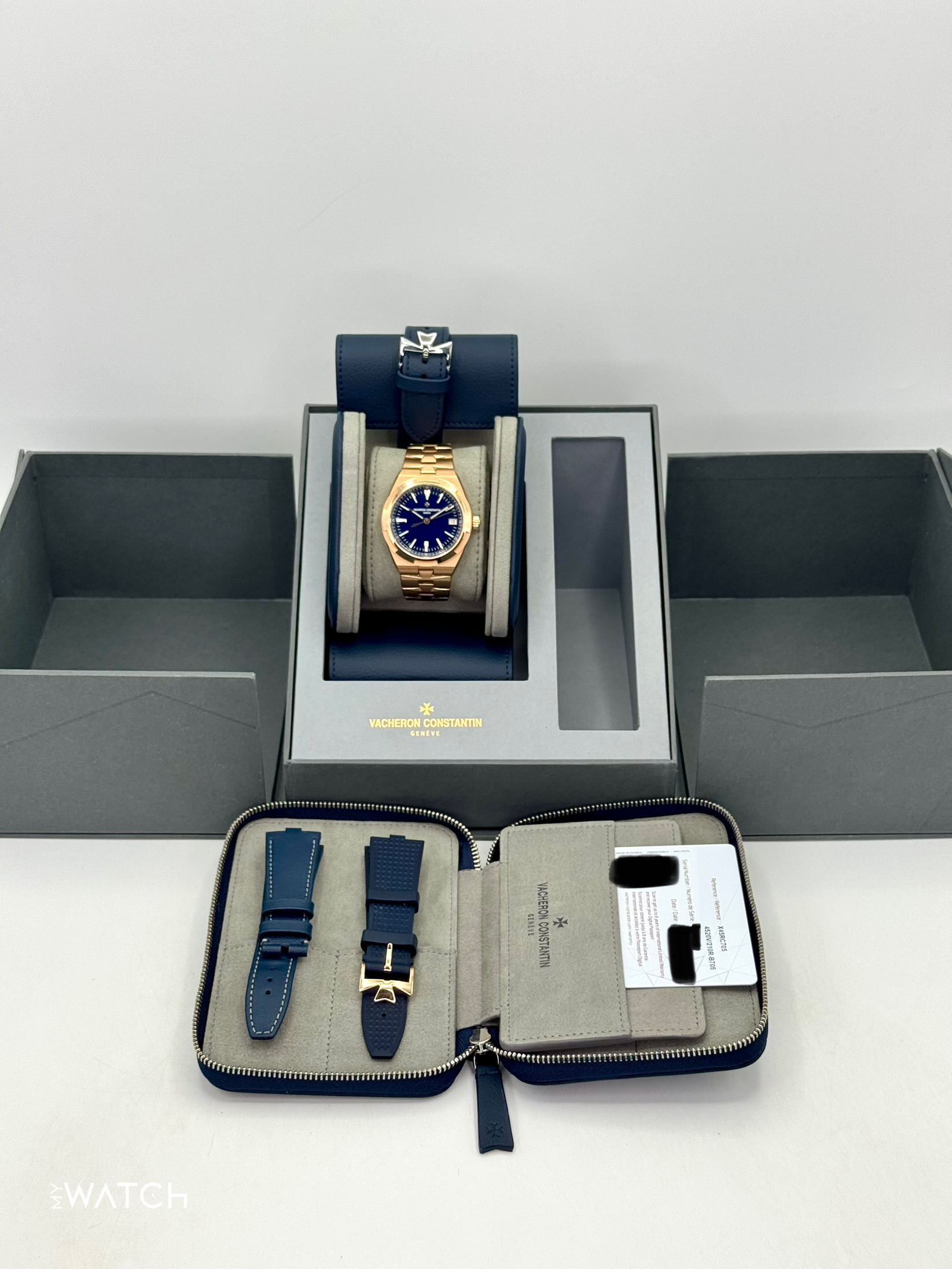 2024 Vacheron Constantin Overseas 41mm 4520V 18kt Pink Gold Blue Dial - MyWatchLLC