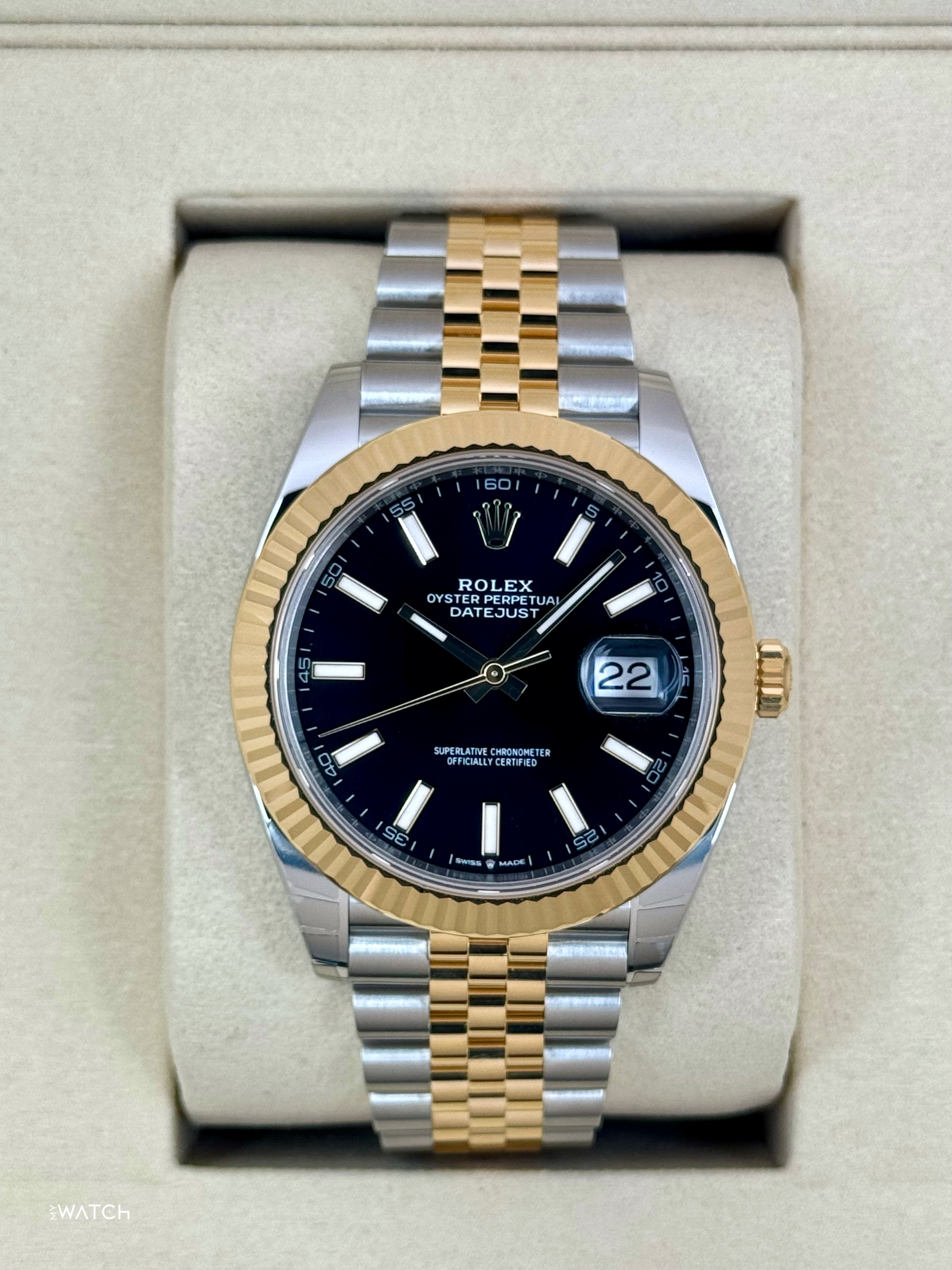 NEW 2025 Rolex Datejust 41mm 126333 Two-Tone Jubilee Black Dial (STICKERED) - MyWatchLLC