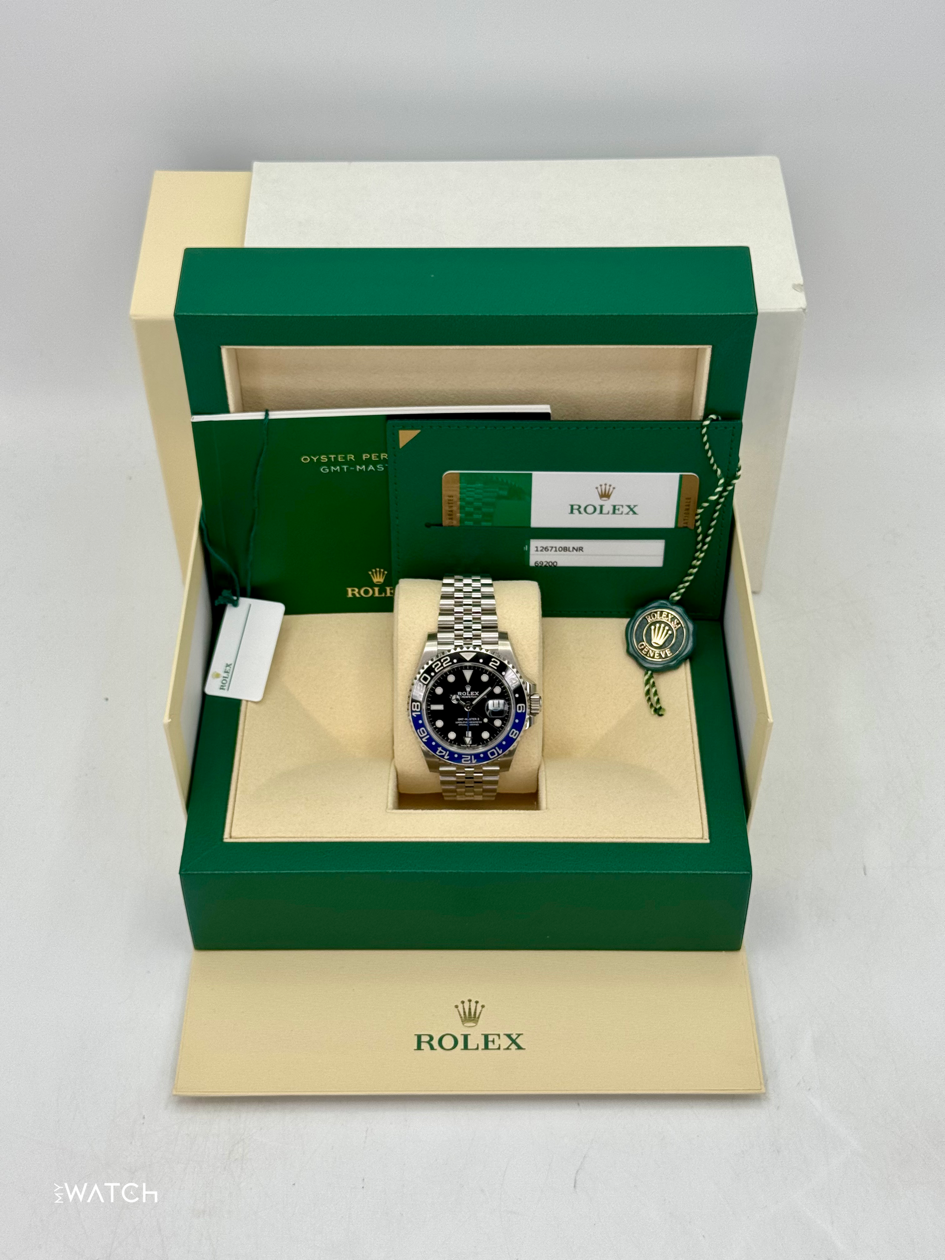 2020 Rolex GMT-Master II "Batgirl" 40mm 126710BLNR Jubilee - MyWatchLLC