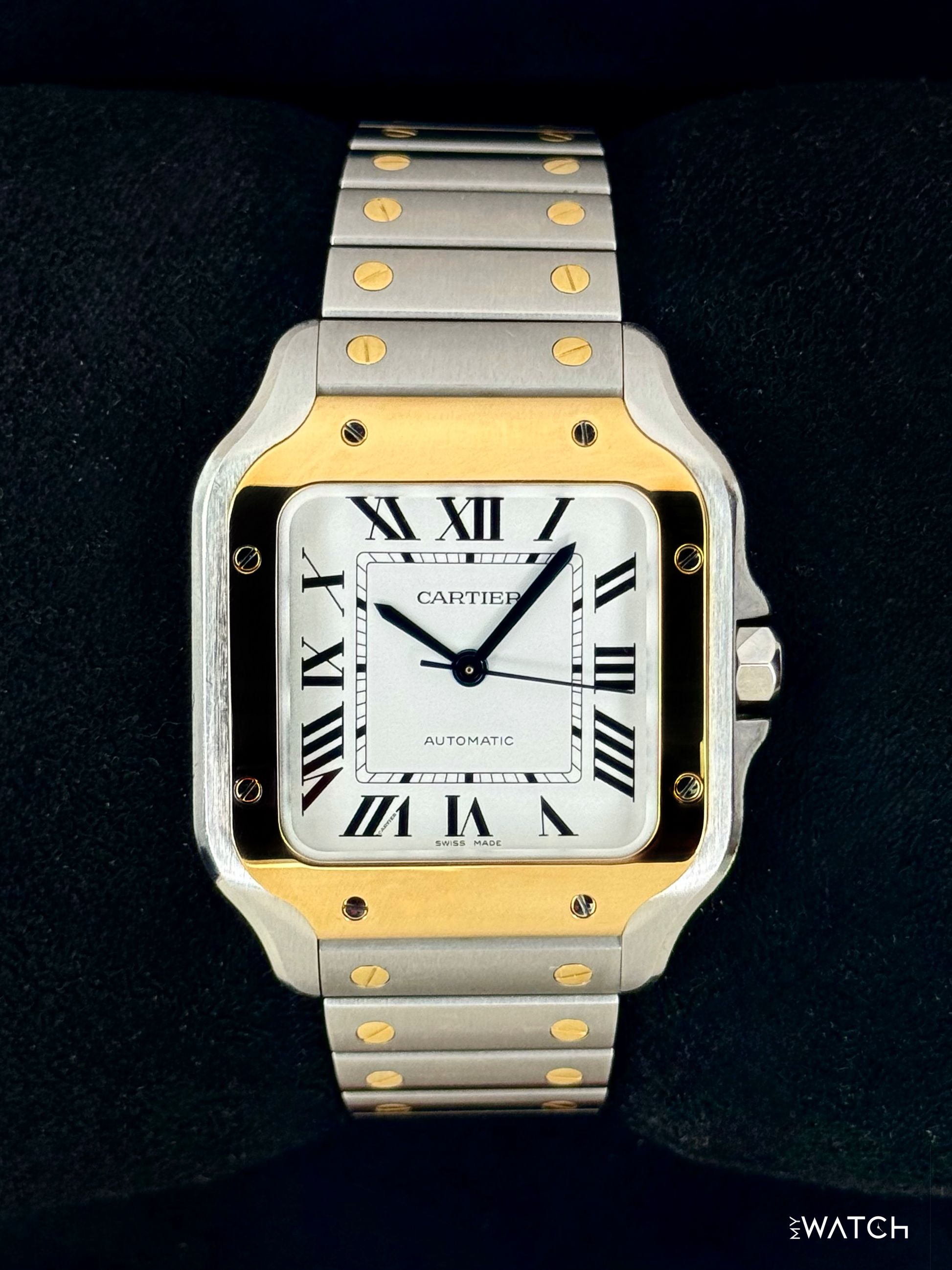 2020 Cartier Santos 35.1mm W2SA0007 Two-Tone White Dial - MyWatchLLC