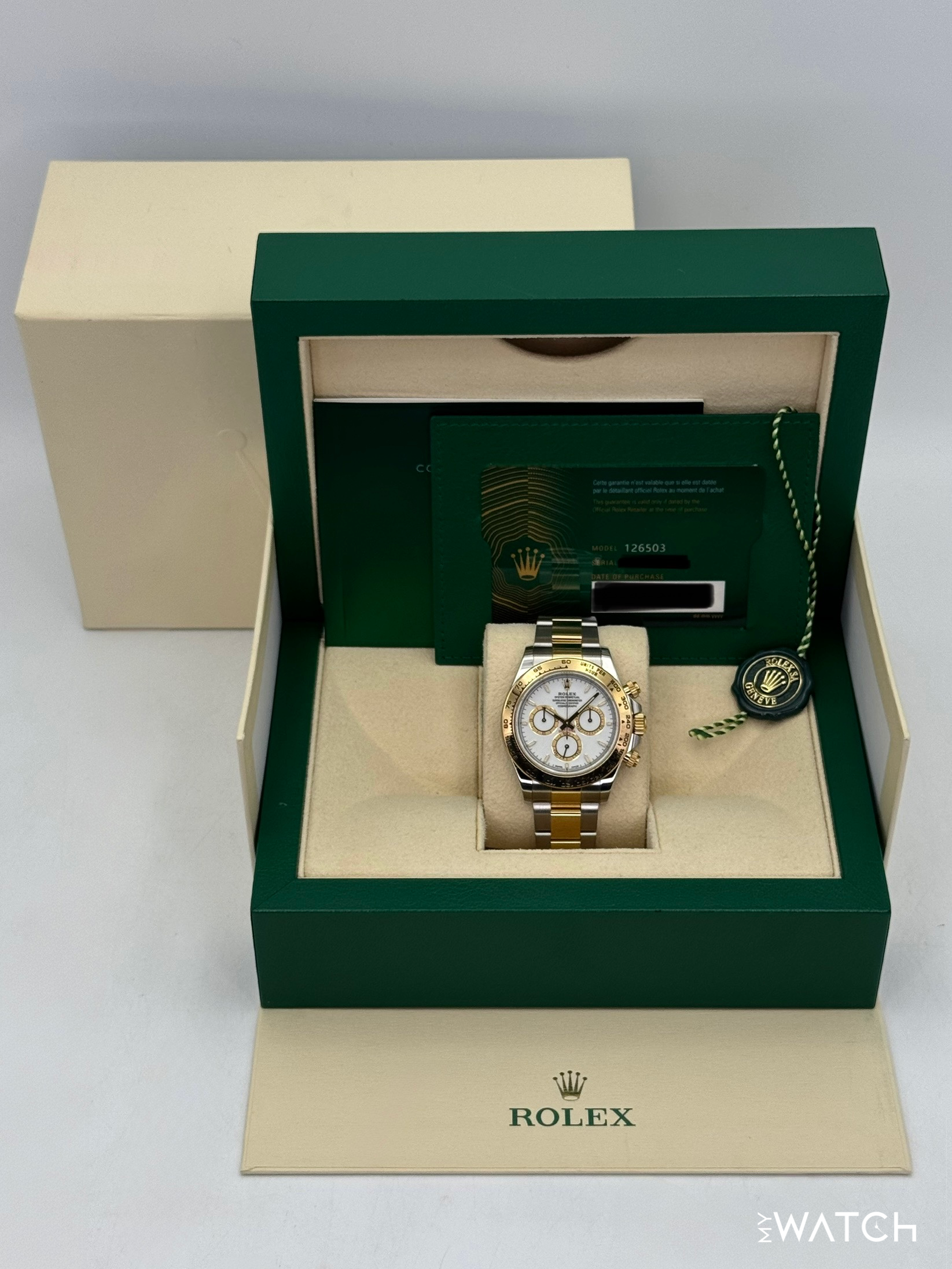 2024 Rolex Daytona 40mm 126503 Two-Tone White Dial - MyWatchLLC