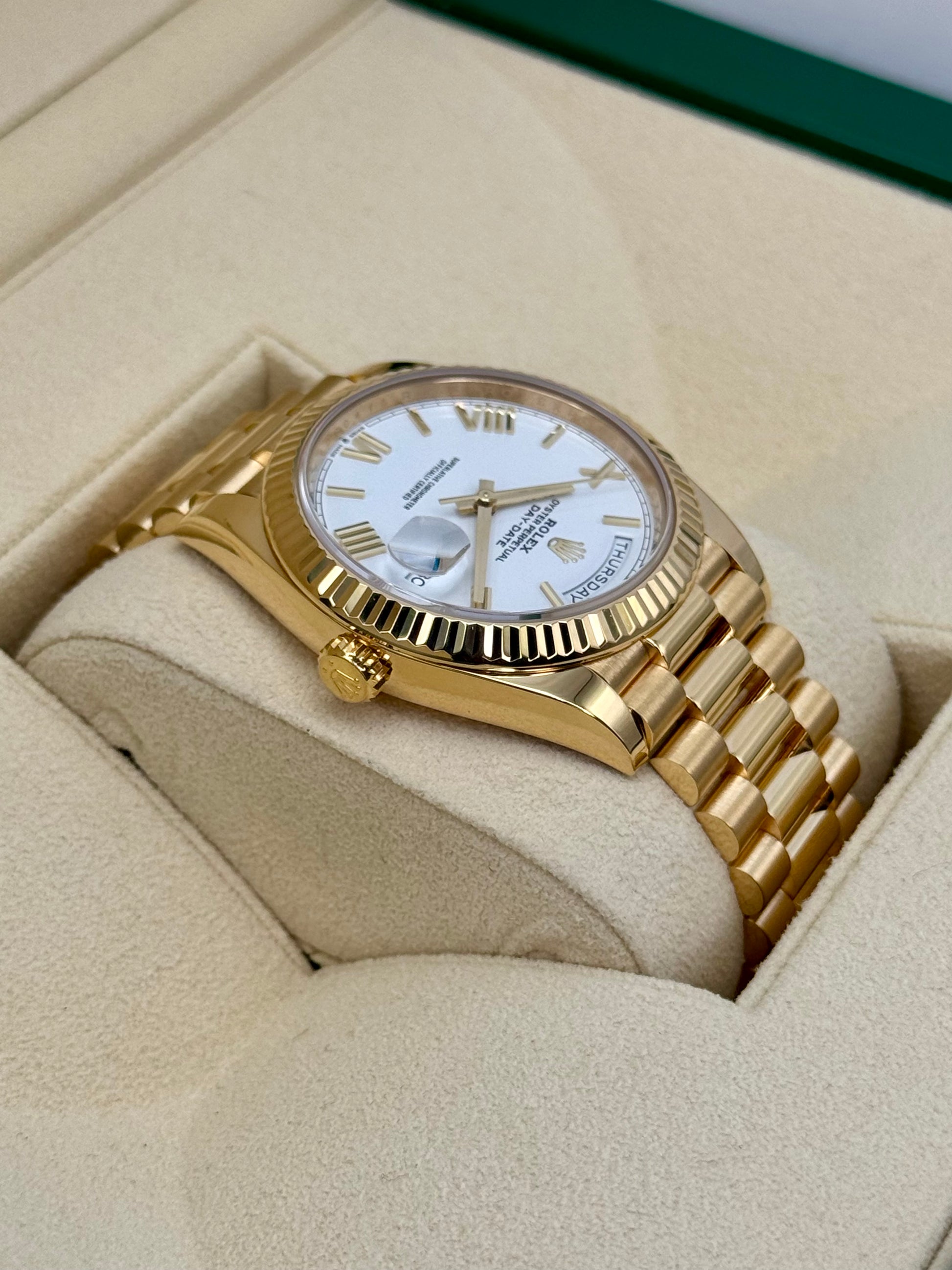 2023 Rolex Day-Date 40mm 228238 Presidential White Dial - MyWatchLLC