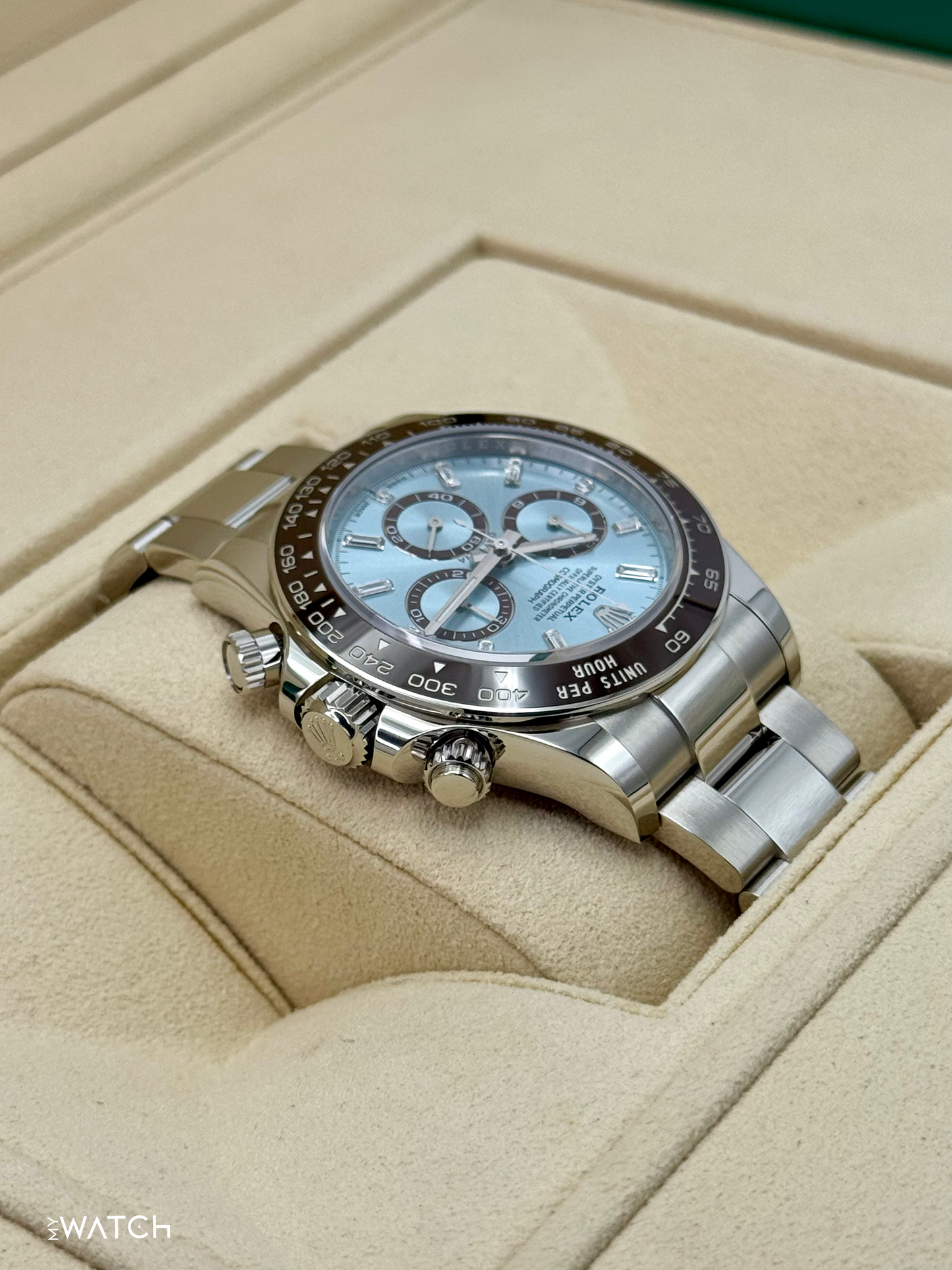 NEW 2025 Rolex Daytona 40mm 126506 Platinum Ice Blue Diamond Baguette Dial