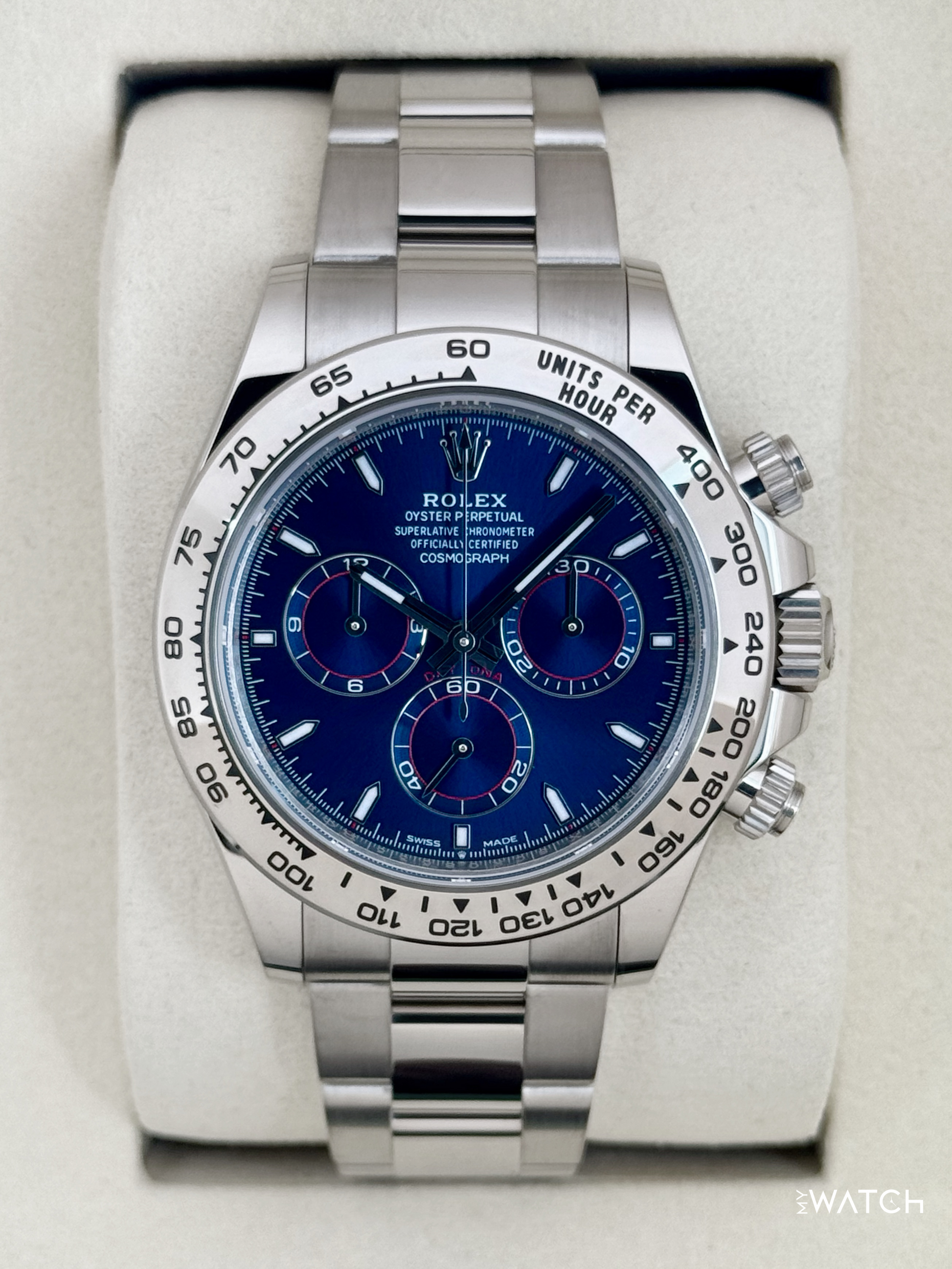 NEW 2026 Rolex Daytona 40mm 126509 White Gold Blue Dial - MyWatchLLC