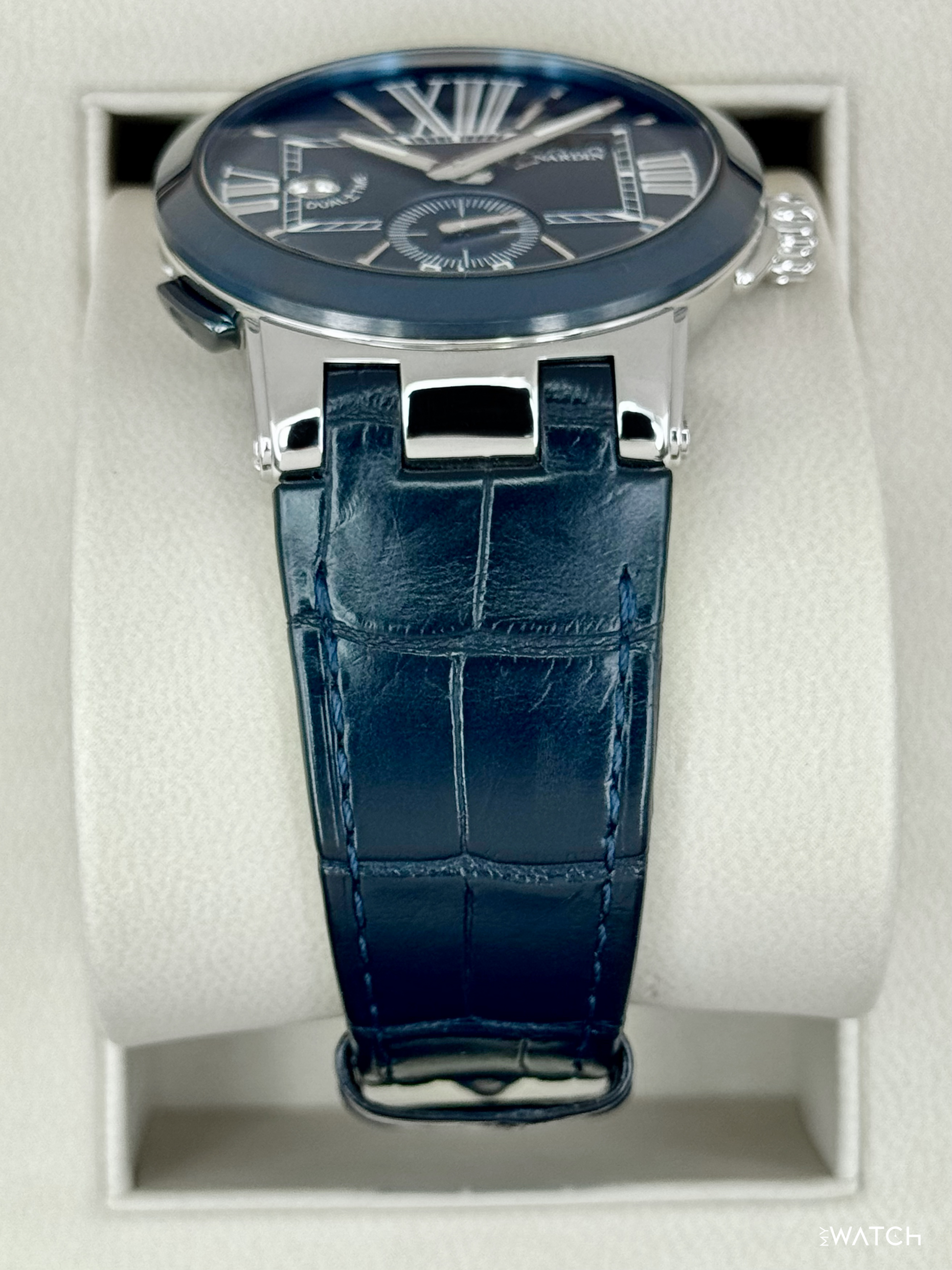 2013 Ulysse Nardin Executive Dual Time 43mm 243-00 Stainless Steel Blue Dial - MyWatchLLC