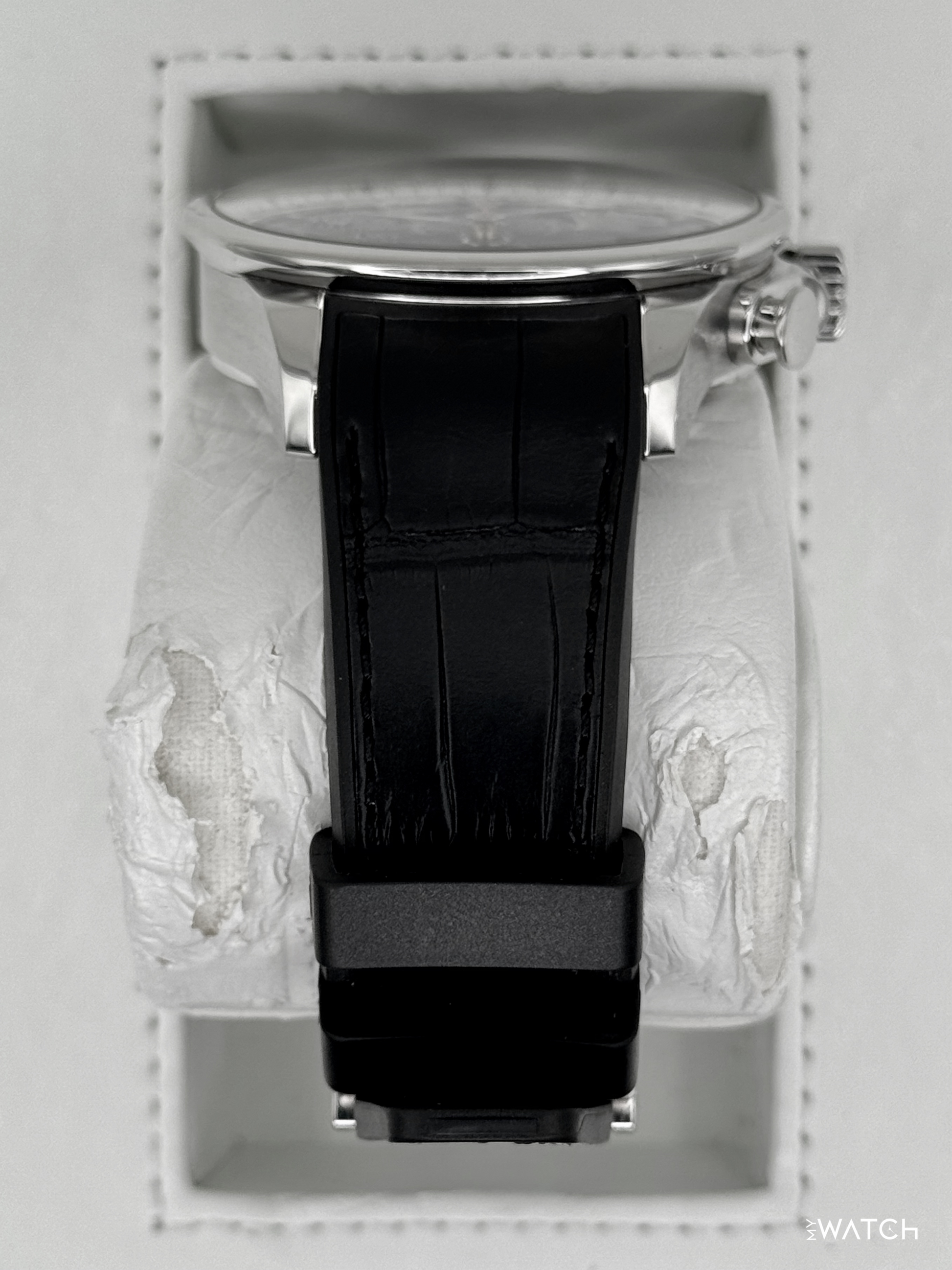 2011 IWC Portuguese Chronograph 45mm IW390204 Stainless Steel Black Dial - MyWatchLLC