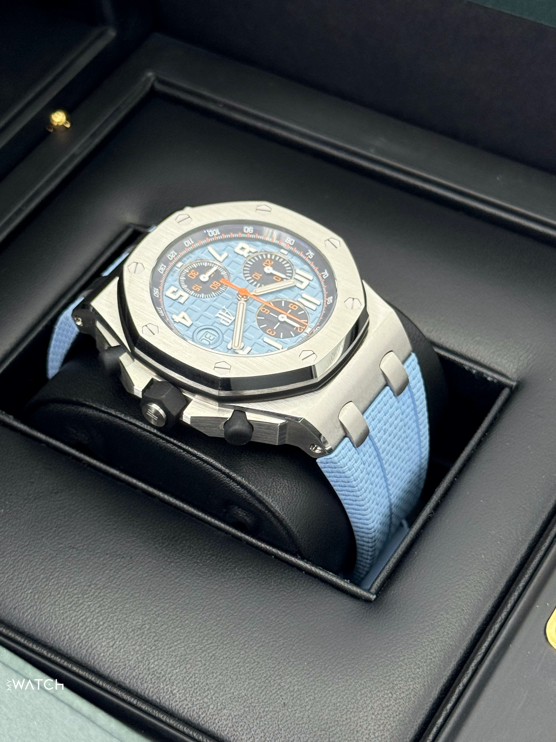 2022 Audemars Piguet Royal Oak Offshore Chrono 42mm 26238ST Blue Dial - MyWatchLLC