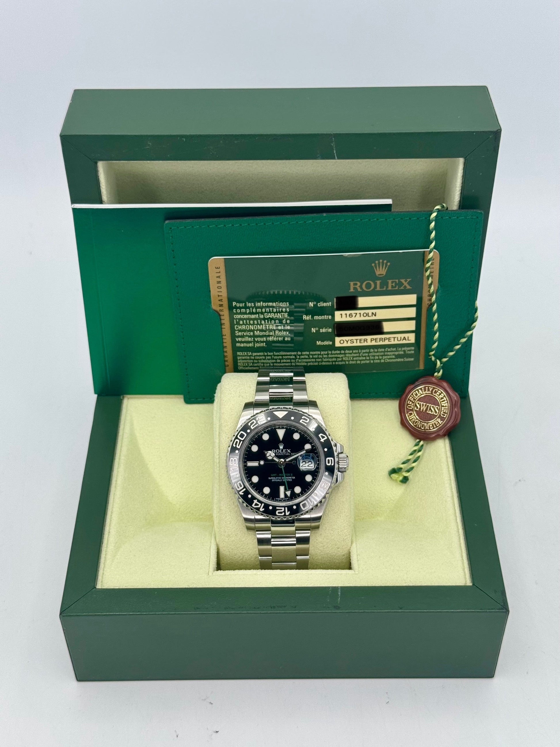 2012 Rolex GMT-Master II 40mm 116710LN Stainless Steel Black Dial - MyWatchLLC