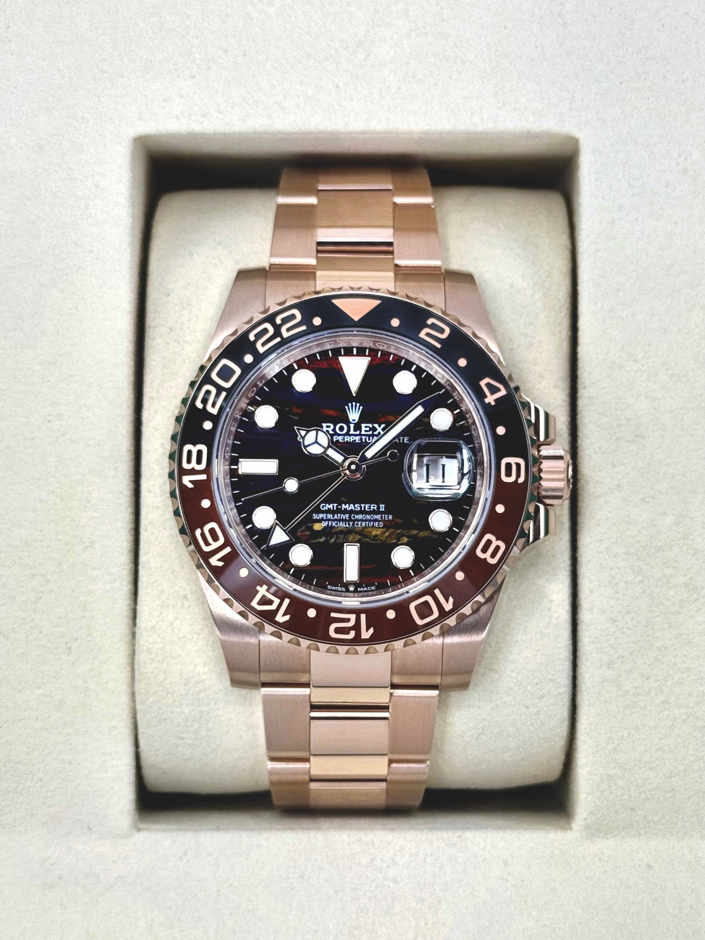 NEW 2025 Rolex GMT-Master II "Rootbeer" 40mm 126715CHNR Tiger Iron Dial