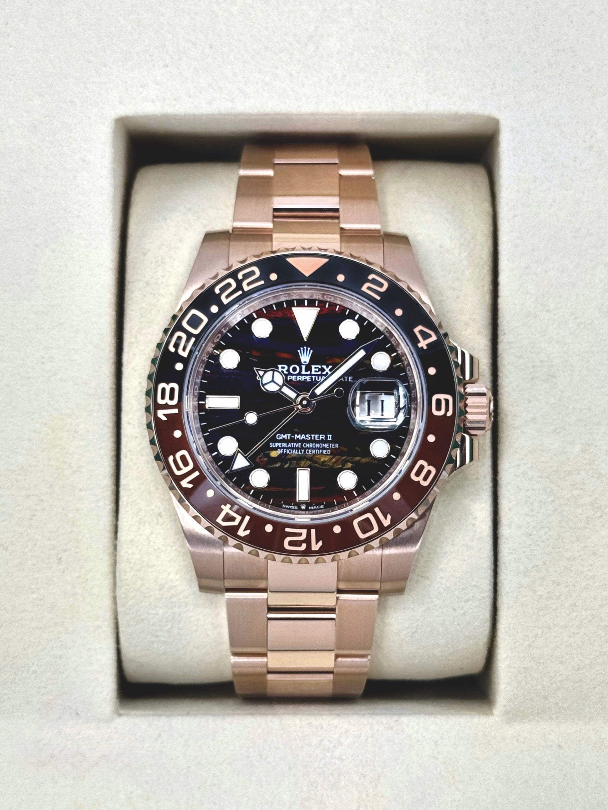 NEW 2025 Rolex GMT-Master II "Rootbeer" 40mm 126715CHNR Tiger Iron Dial - MyWatchLLC