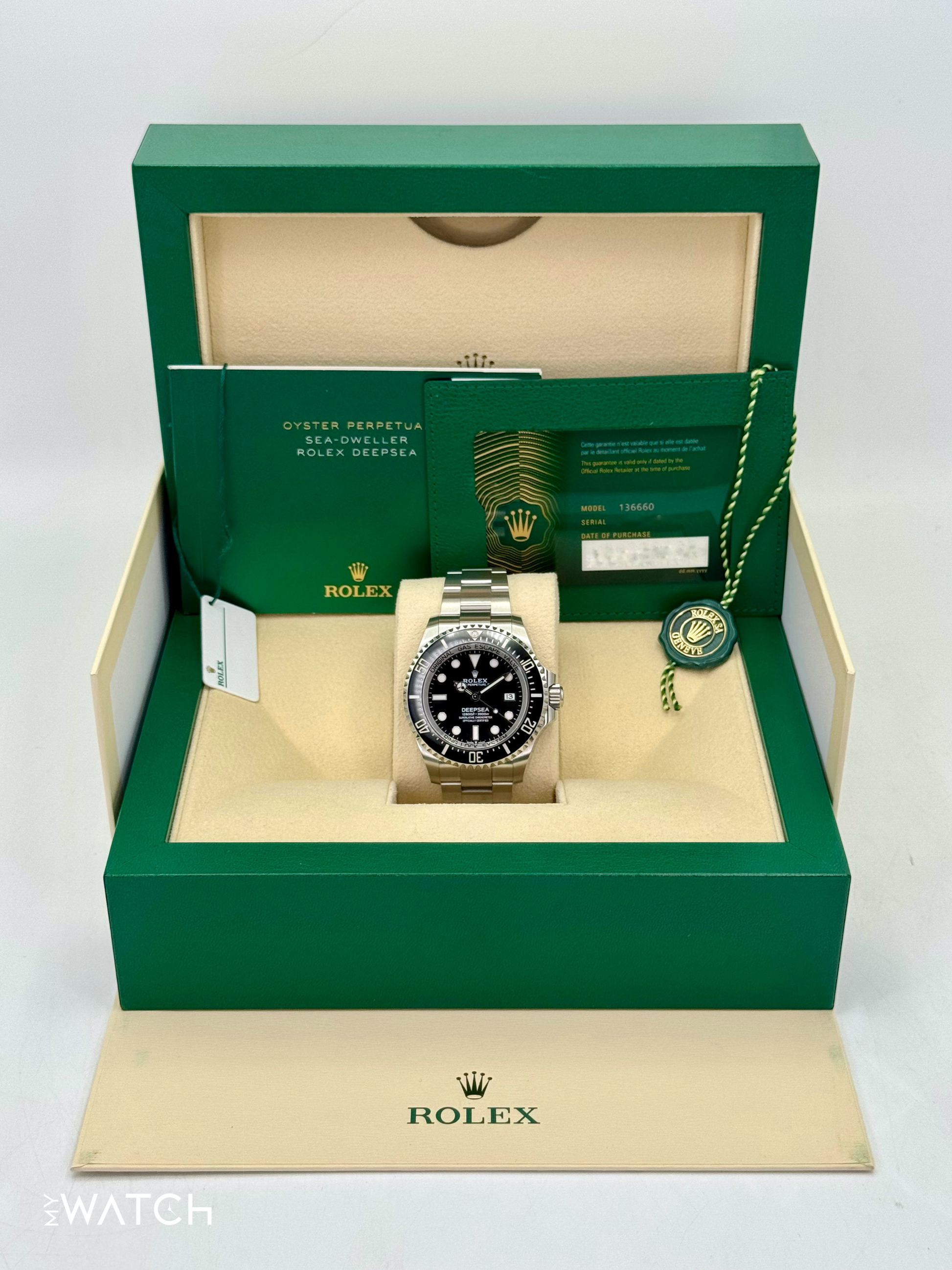NEW 2025 Rolex Deepsea 44mm 136660 Stainless Steel Black Dial - MyWatchLLC