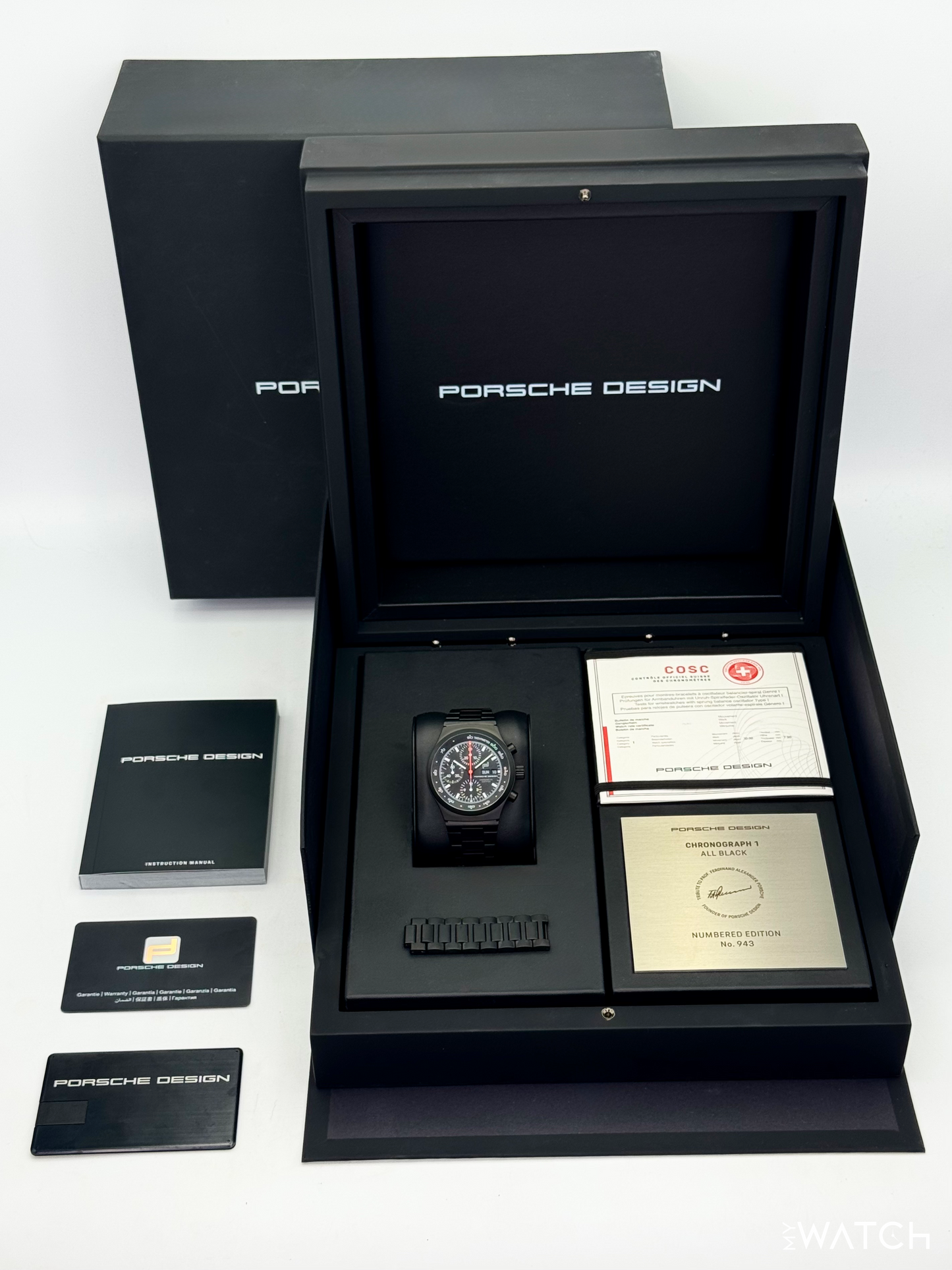 NEW 2025 Porsche Design Numbered Edition 41mm 6043.7.01.001.01.5 Titanium Black Dial
