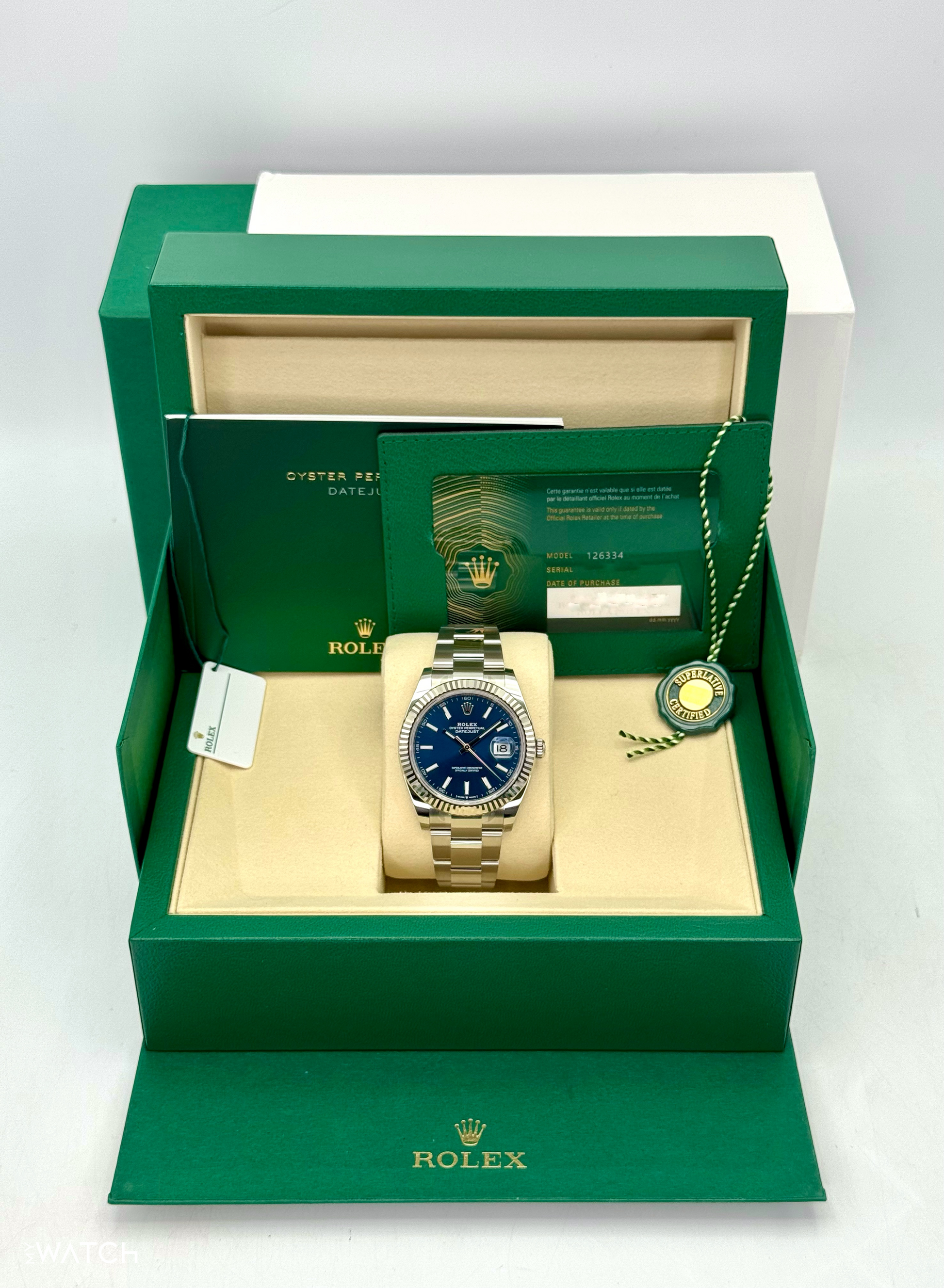 NEW 2025 Rolex Datejust 41mm 126334 Blue Dial Oyster - MyWatchLLC