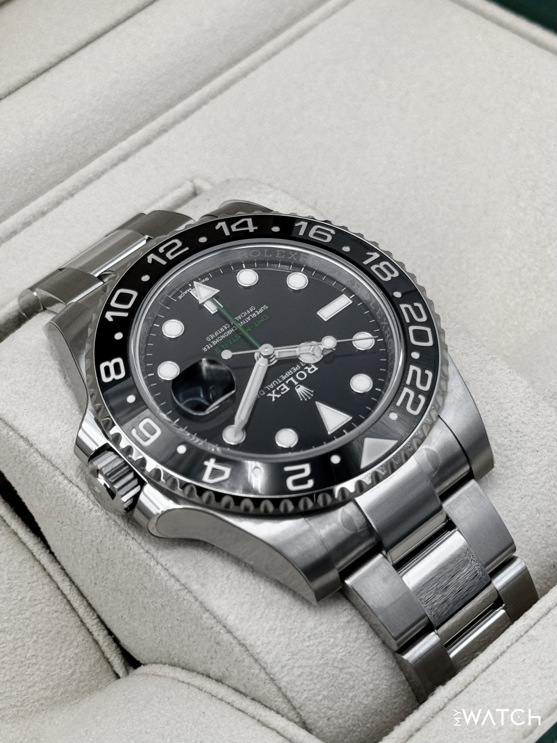 NEW OLD STOCK 2019 Rolex GMT-Master II 40mm 116710LN Stainless Steel Black Dial (STICKERED) - MyWatchLLC