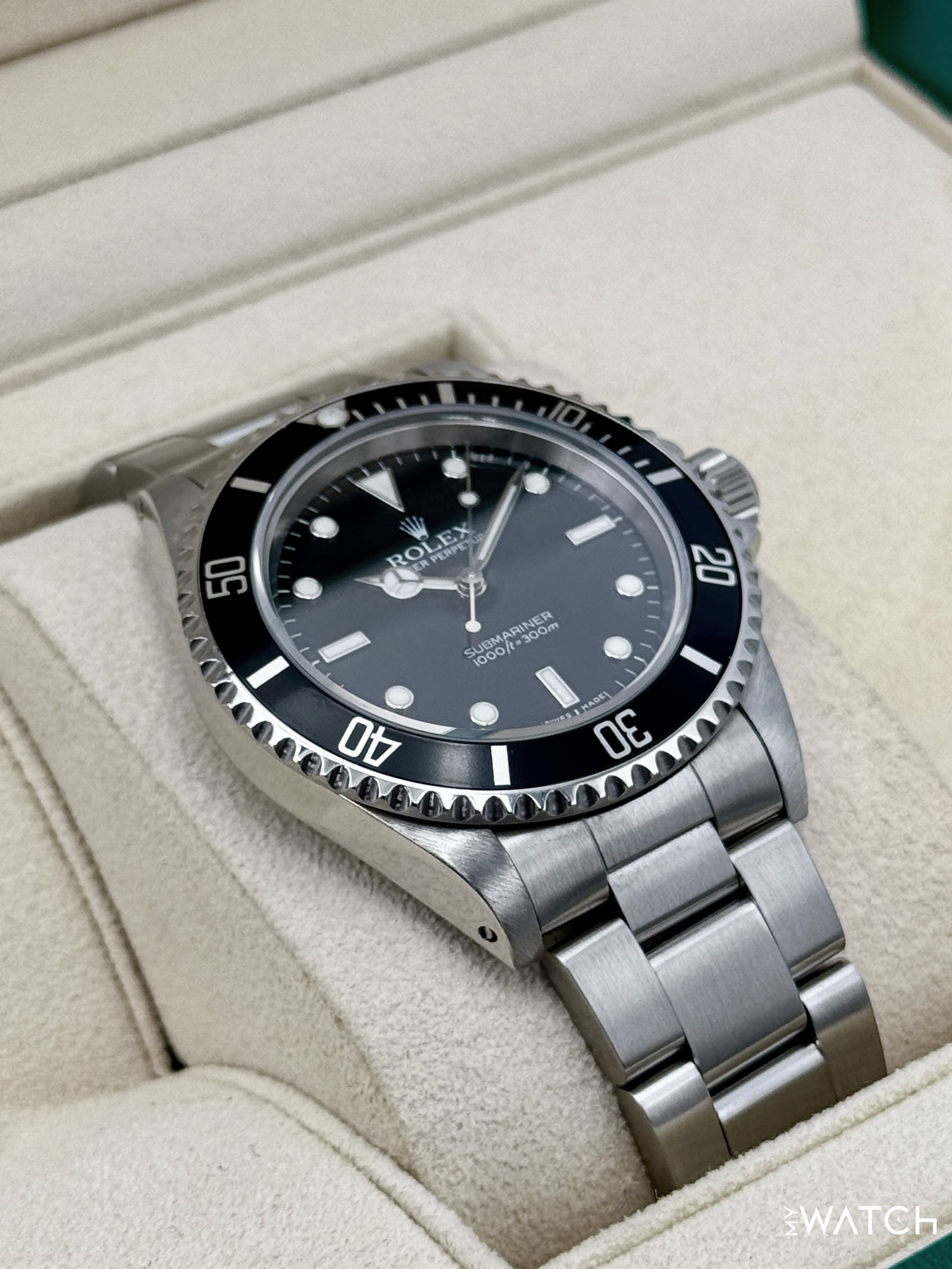 2004 Rolex Submariner 40mm 14060M Stainless Steel Two-Liner Black Dial - MyWatchLLC