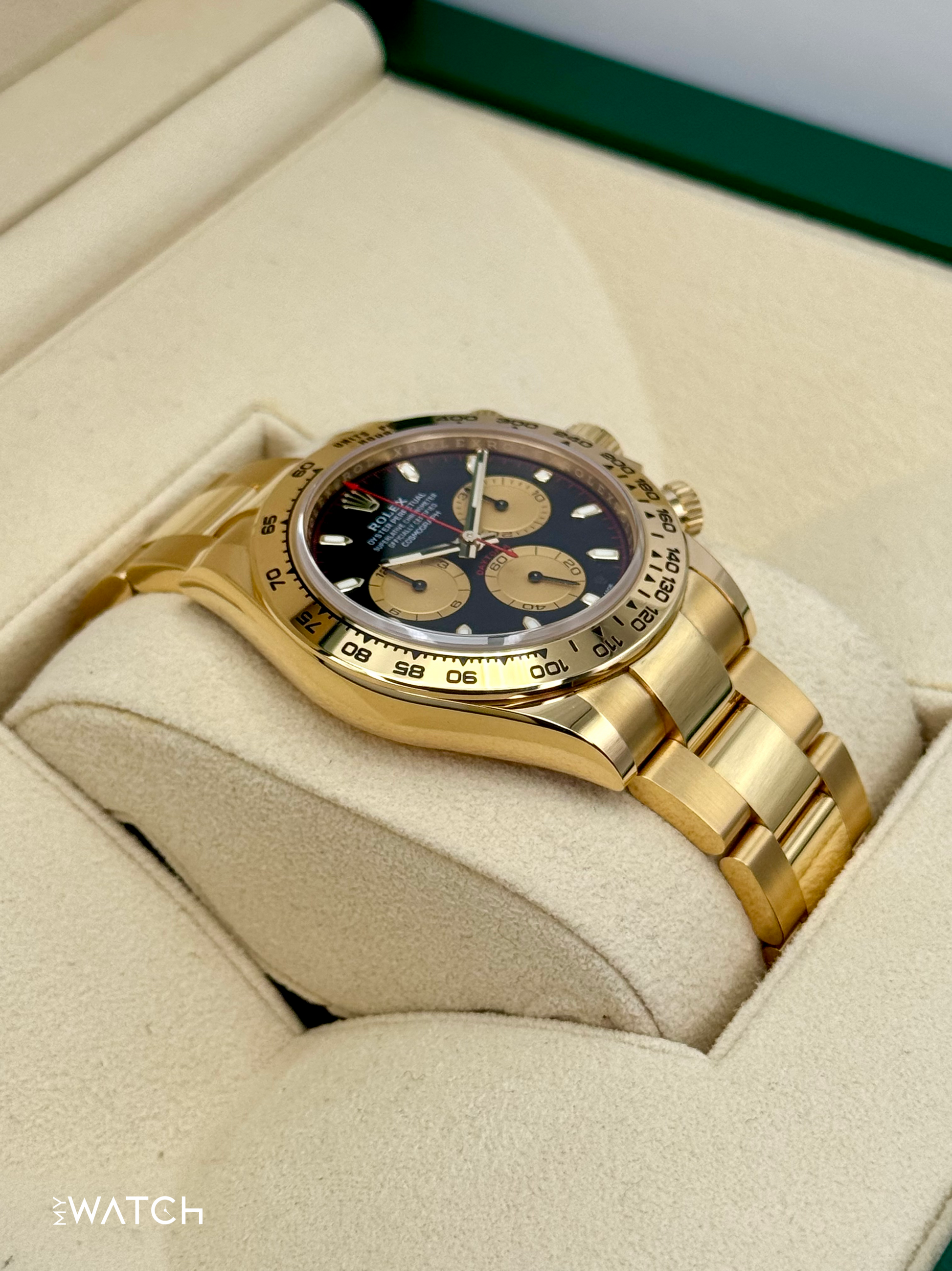 2023 Rolex Daytona "Paul Newman" 40mm 116508 Yellow Gold Black Dial - MyWatchLLC
