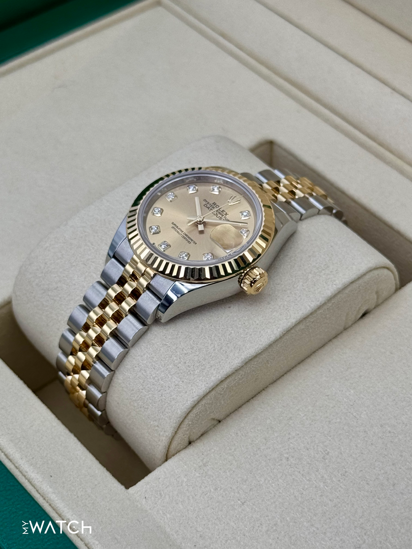 NEW 2025 Rolex Lady Datejust 28mm 279173 Jubilee Champagne Diamond Dial