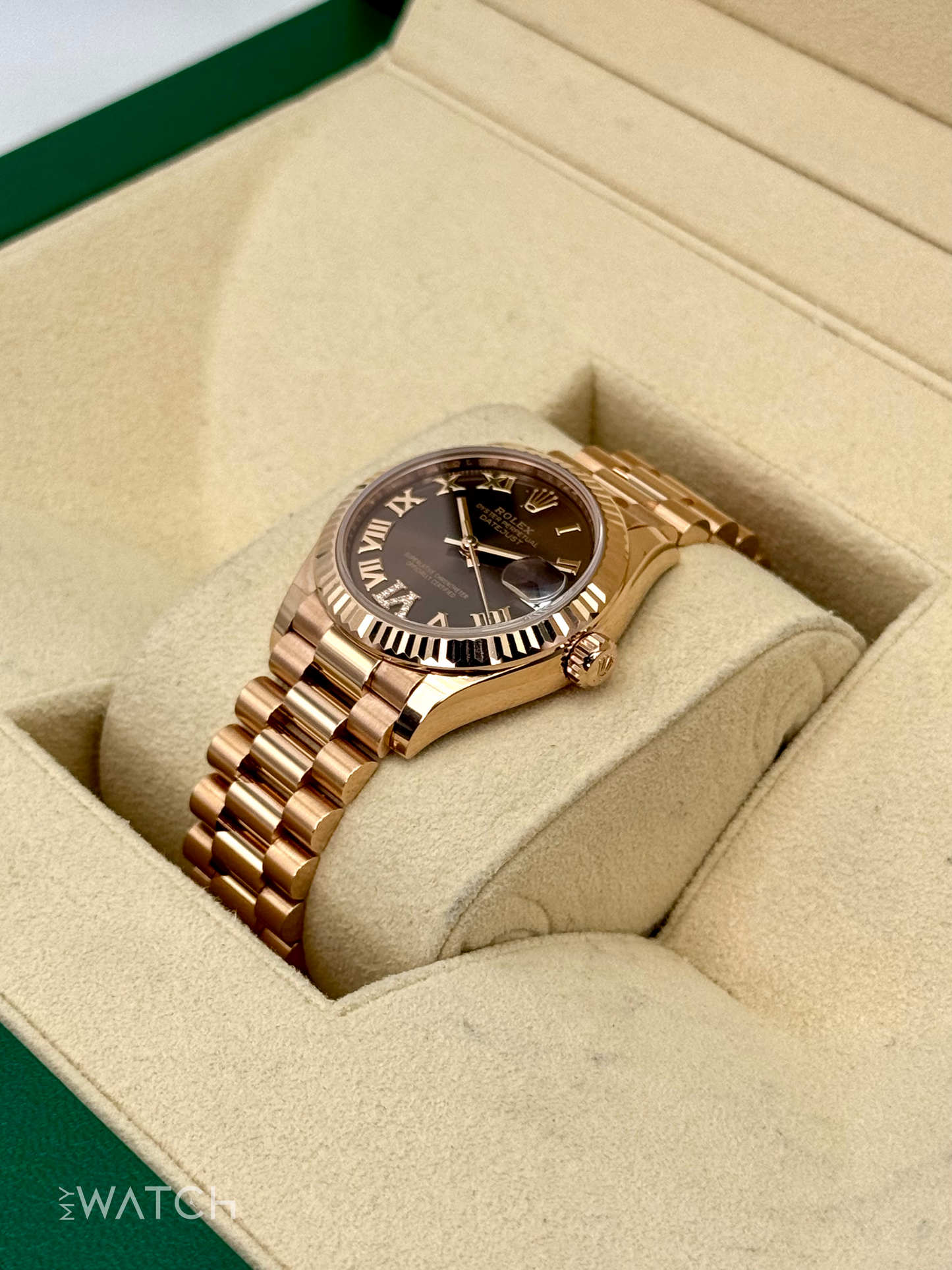 2022 Rolex Datejust 31mm 278275 Rose Gold Chocolate Dial