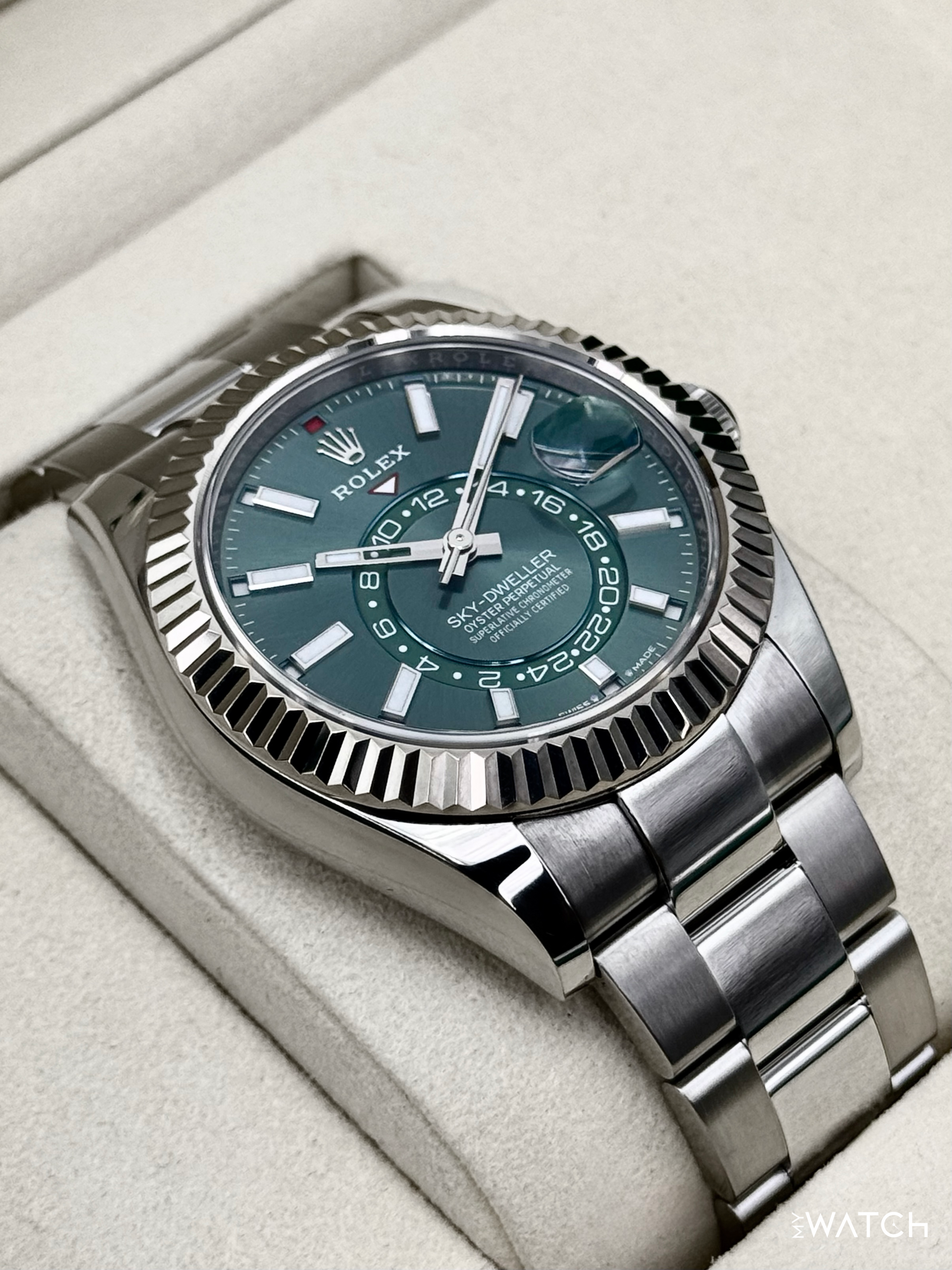 2025 Rolex Sky-Dweller 42mm 336934 Oyster Green Dial - MyWatchLLC