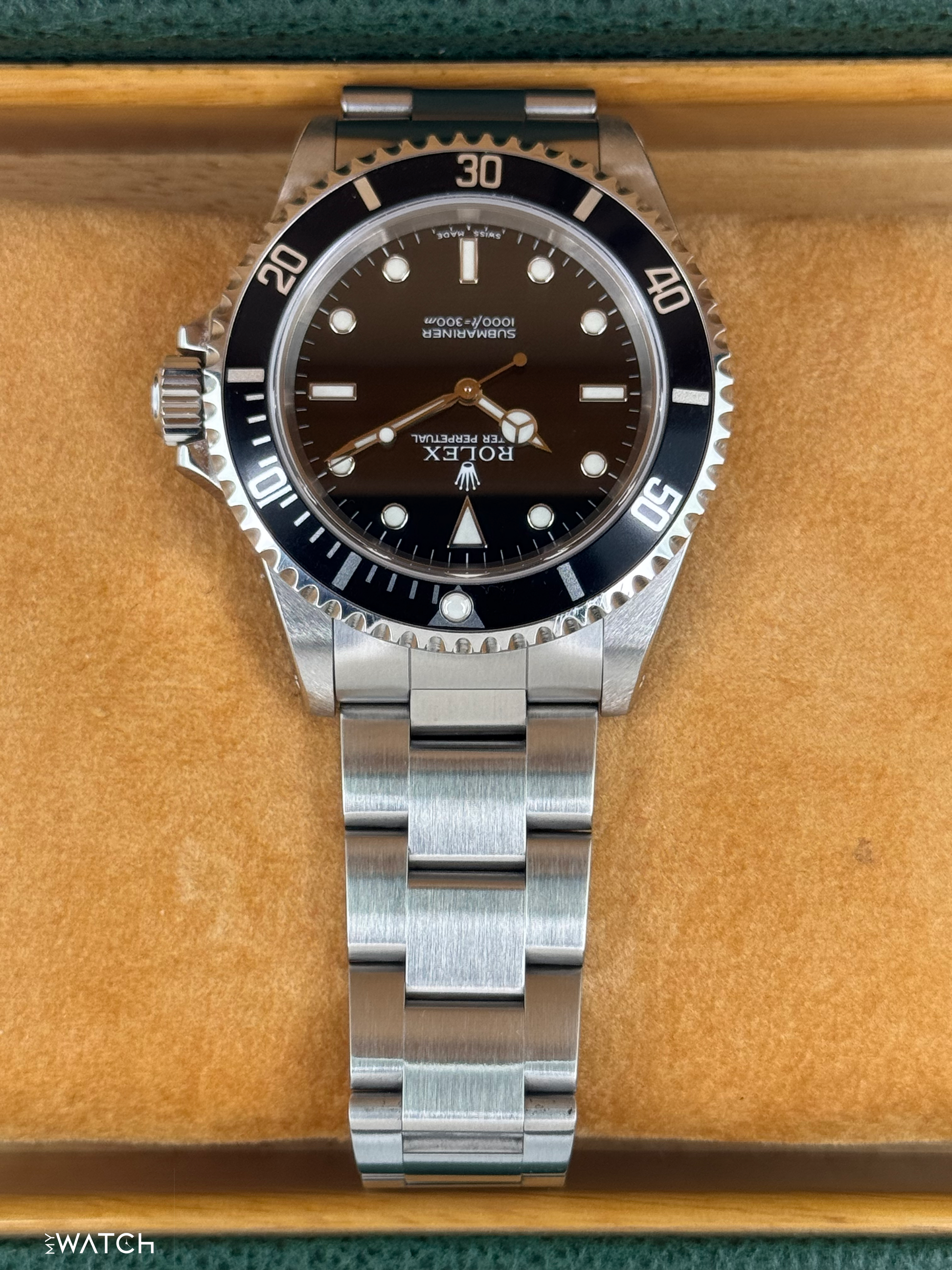 2001 Rolex Submariner 40mm 14060M Stainless Steel Two-Liner Black Dial - MyWatchLLC