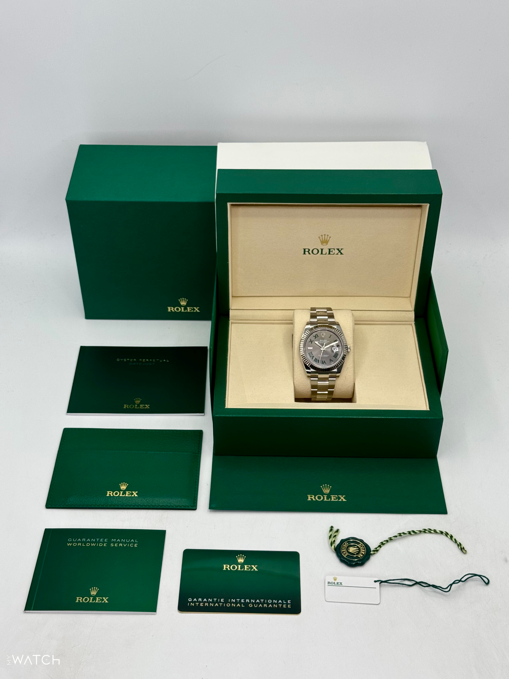 NEW 2025 Rolex Datejust 41mm 126334 Oyster Wimbledon Dial - MyWatchLLC