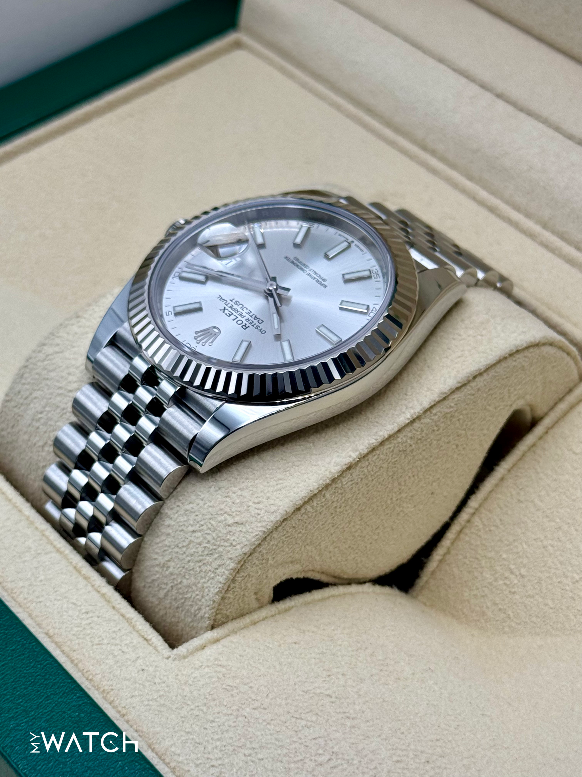 2023 Rolex Datejust 41mm 126334 Stainless Steel Jubilee Silver Dial - MyWatchLLC
