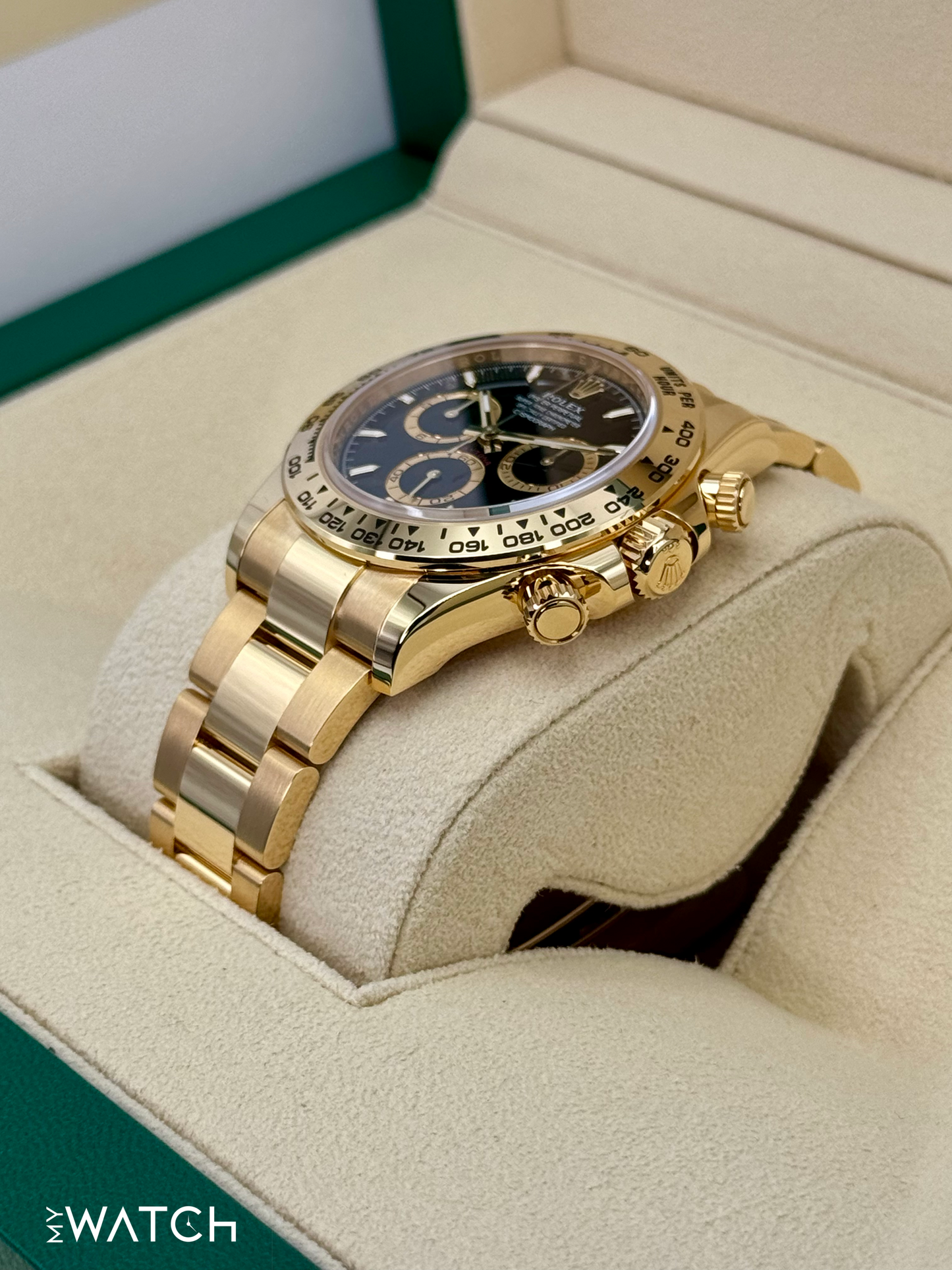 NEW 2025 Rolex Daytona 40mm 126508 18K Yellow Gold Black Dial - MyWatchLLC