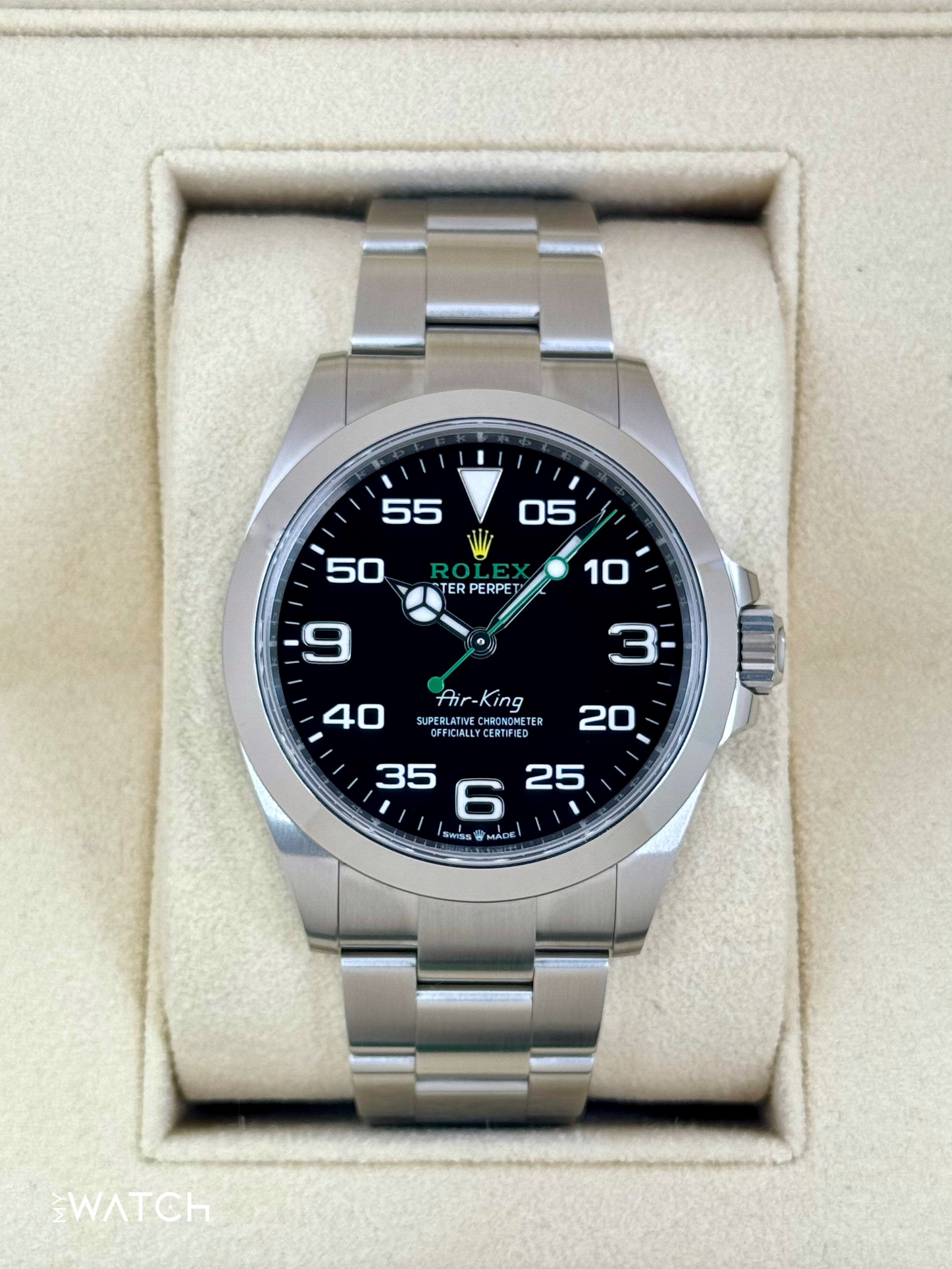 NEW 2024 Rolex Air-King 40mm 126900 Stainless Steel Black Dial - MyWatchLLC