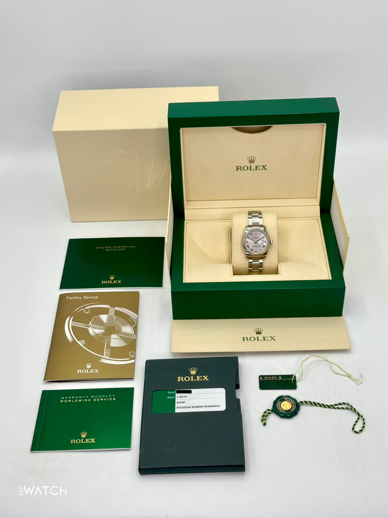 2015 Rolex Datejust 31mm 178274 Stainless Steel Oyster Silver Dial - MyWatchLLC