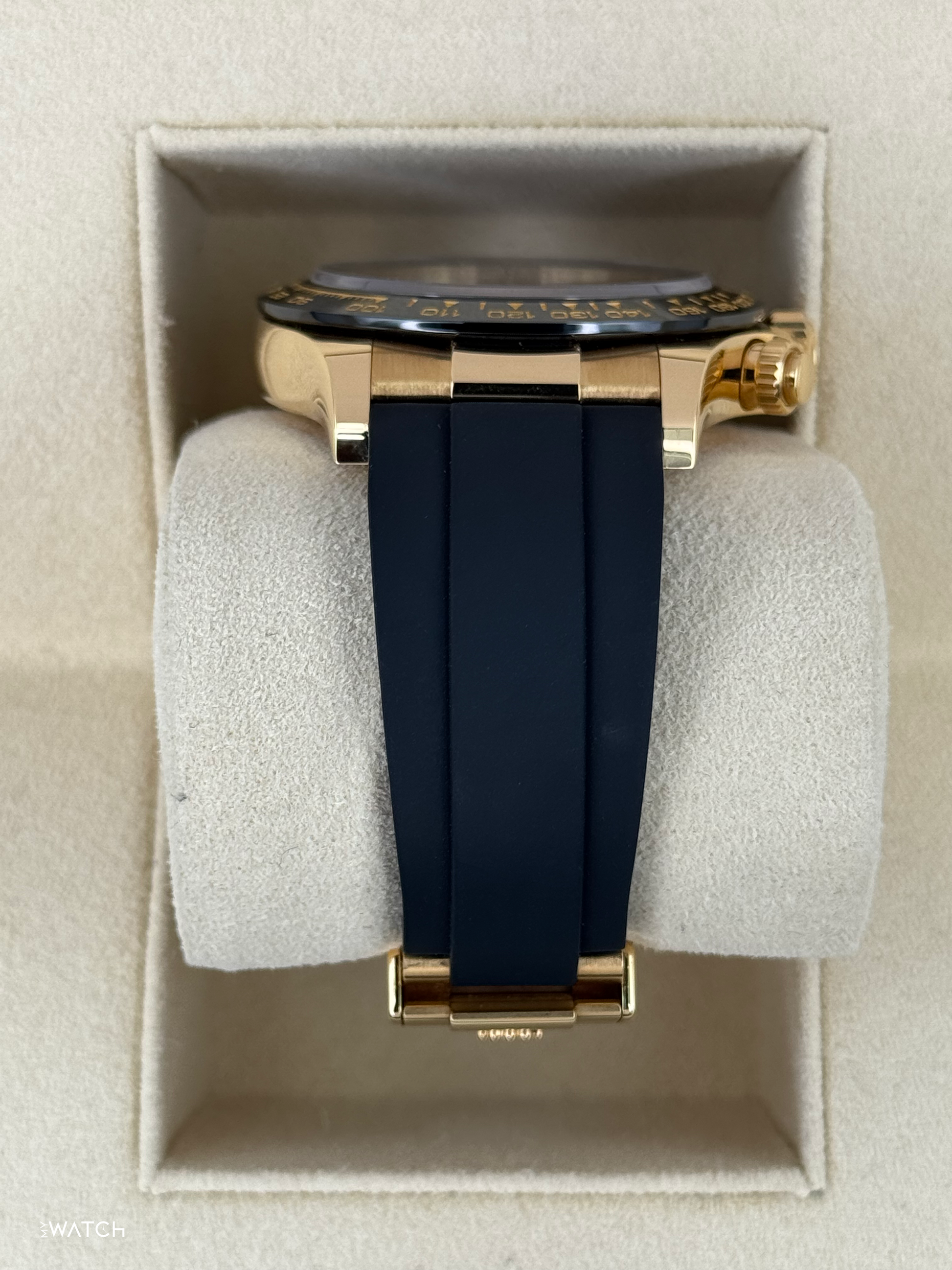 2022 Rolex Daytona 40mm 116518LN Oysterflex Yellow Gold Meteorite Dial - MyWatchLLC