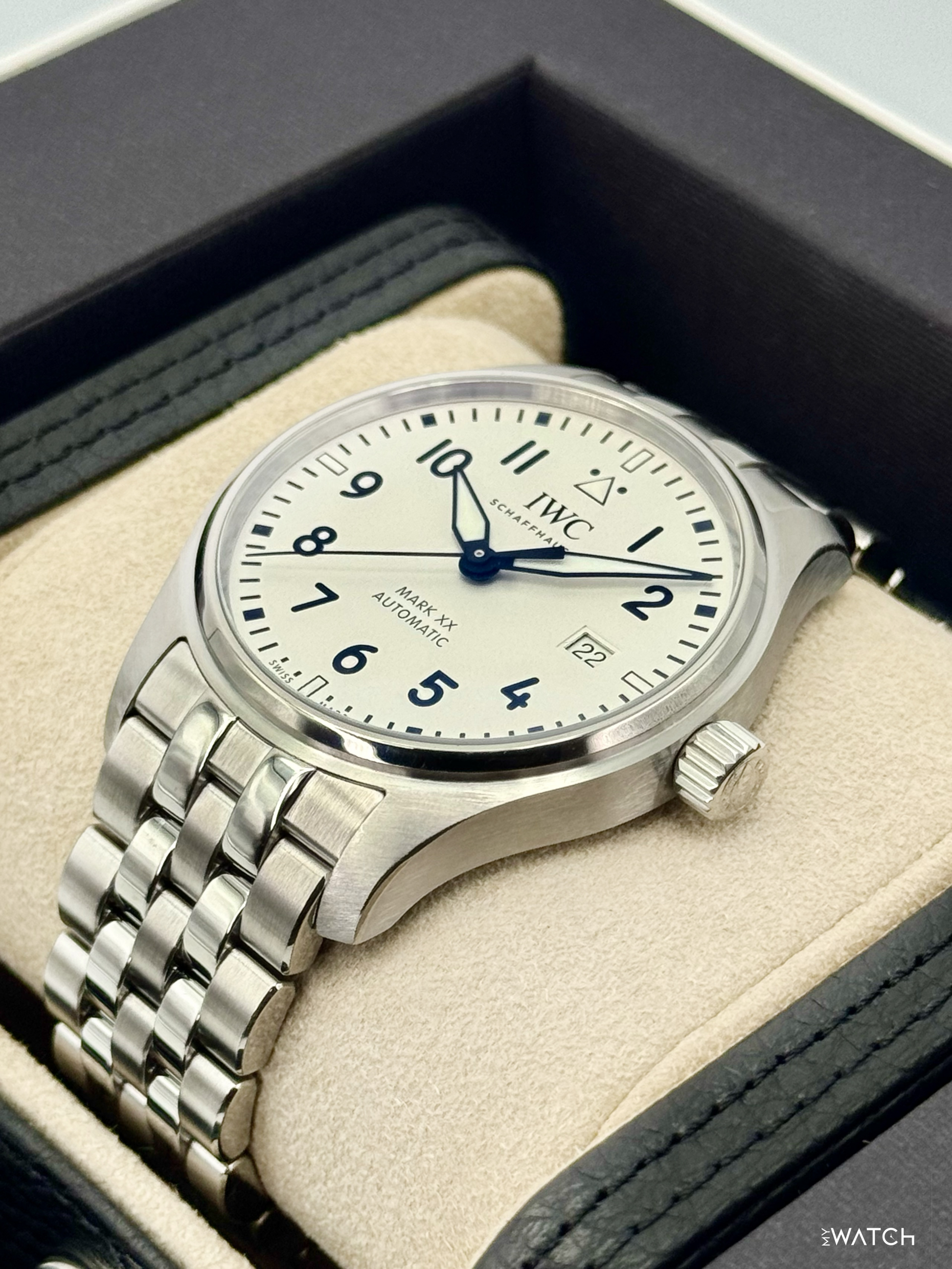 2025 IWC Pilot's Watch Mark XX 40mm IW328208 Stainless Steel White Dial - MyWatchLLC