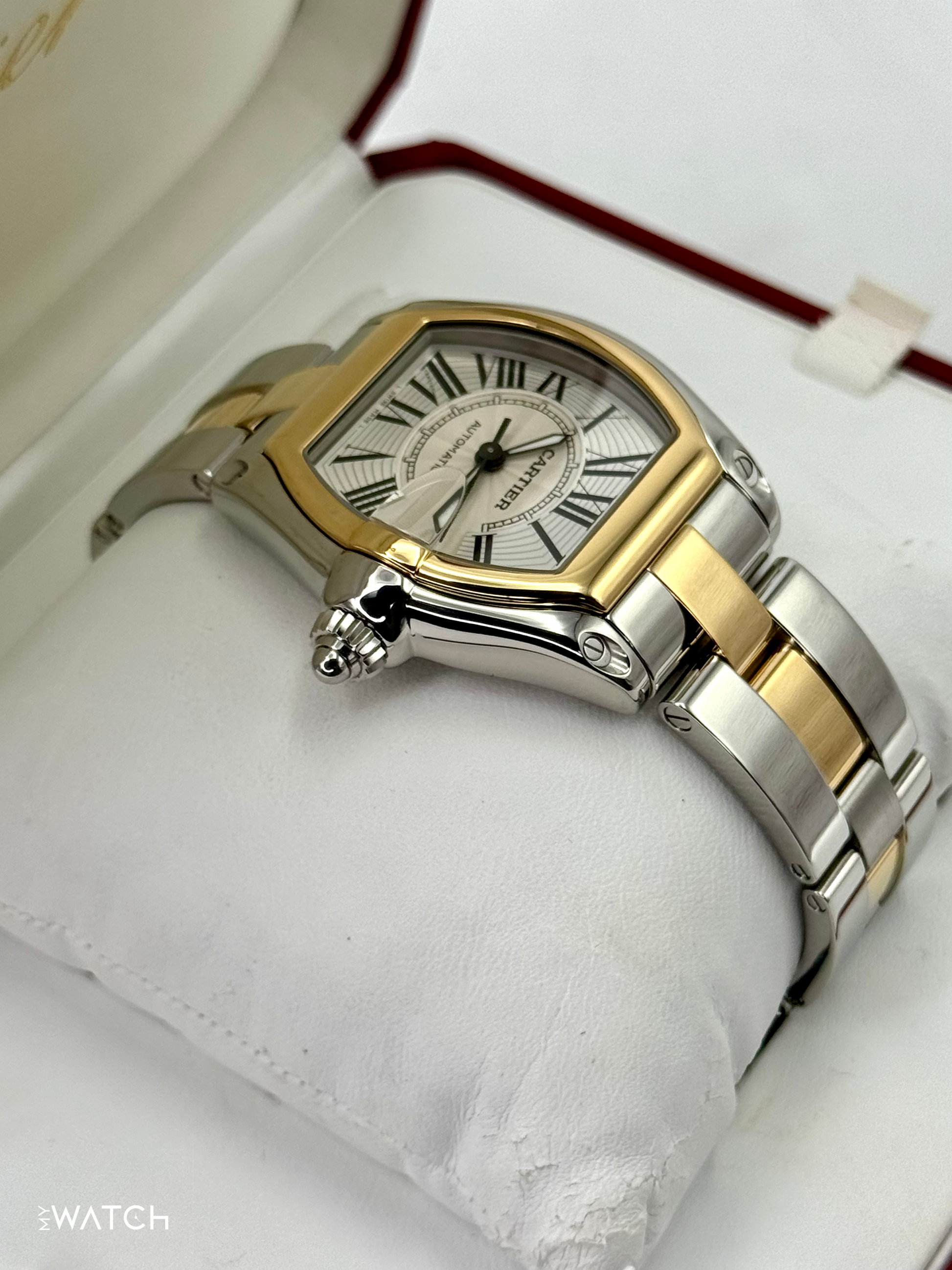 2009 Cartier Roadster 30.4mm 62031Y4 Two-Tone Silver Dial - MyWatchLLC