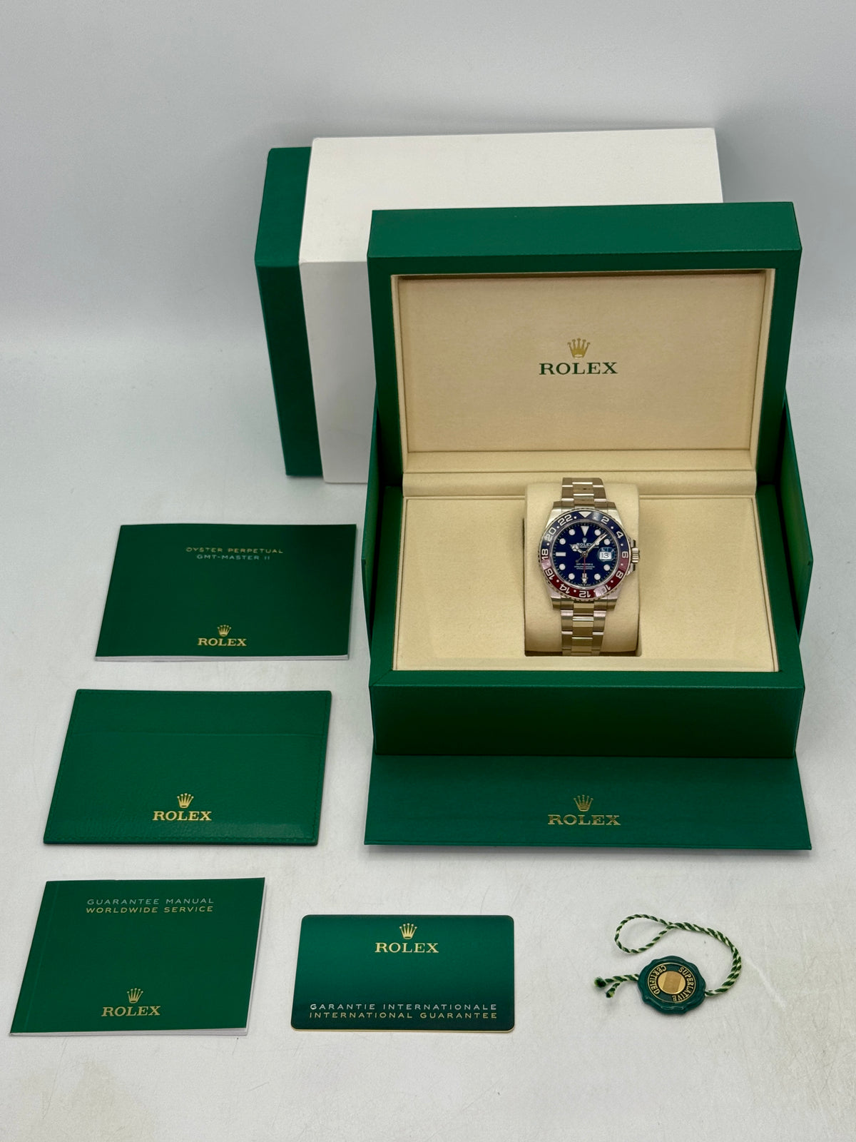 2025 Rolex GMT-Master II Pepsi 40mm 126719BLRO White Gold Oyster