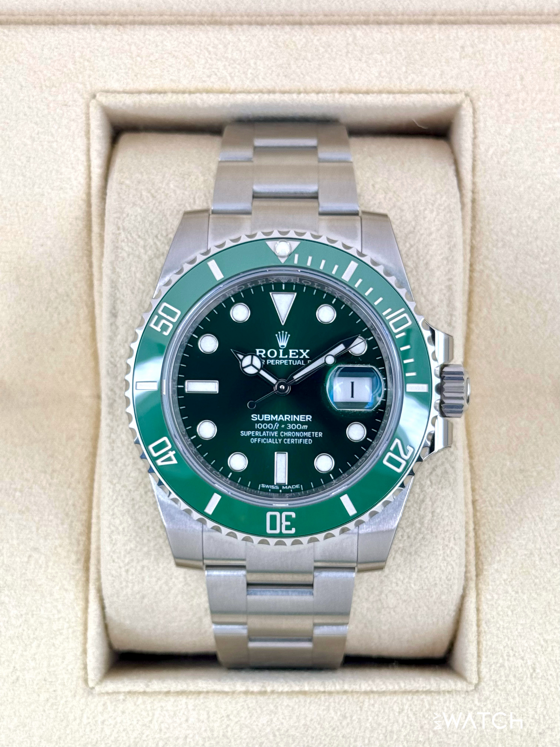 NEW OLD STOCK 2020 Rolex Submariner “Hulk” 40mm 116610LV Green Dial (STICKERED) - MyWatchLLC
