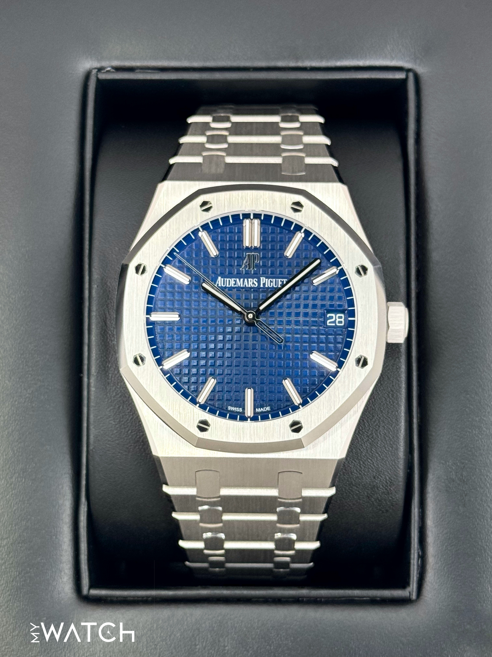 NEW 2021 Audemars Piguet Royal Oak 41mm 15503BC Blue Dial - MyWatchLLC