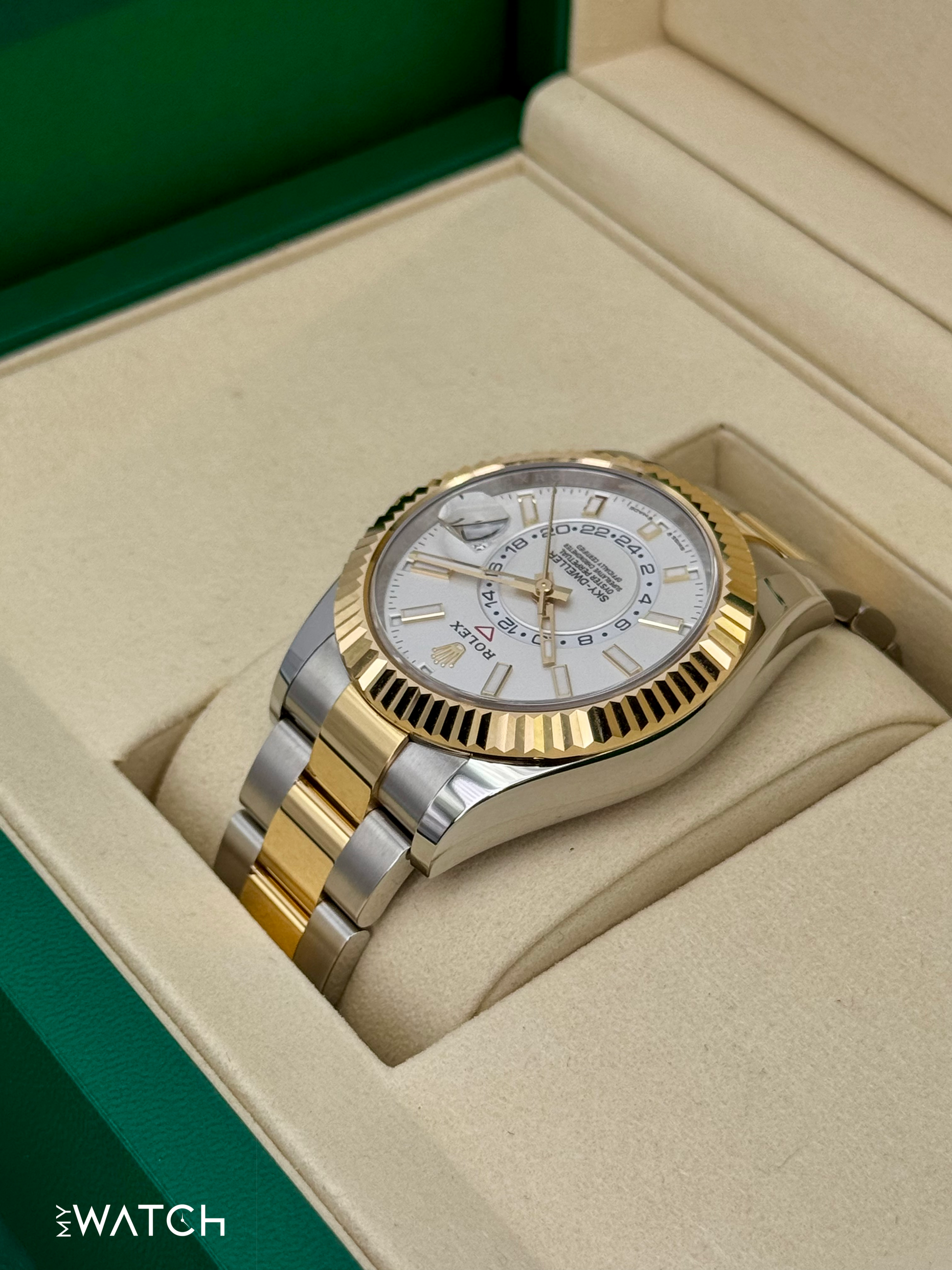 NEW 2025 Rolex Sky-Dweller 42mm 336933 Oyster White Dial - MyWatchLLC