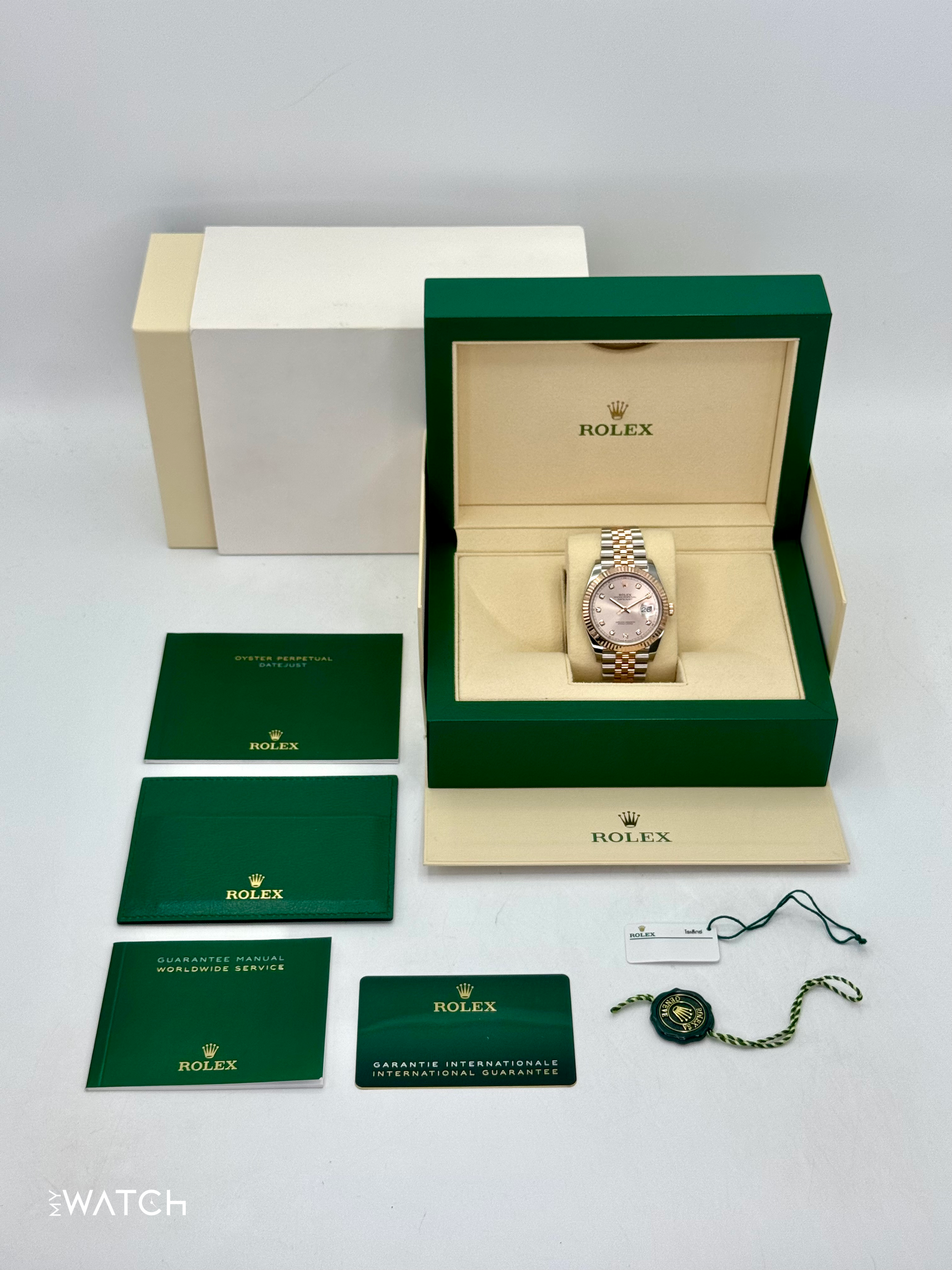 2022 Rolex Datejust 41mm 126331 Two-Tone Jubilee Sundust Diamond Dial - MyWatchLLC