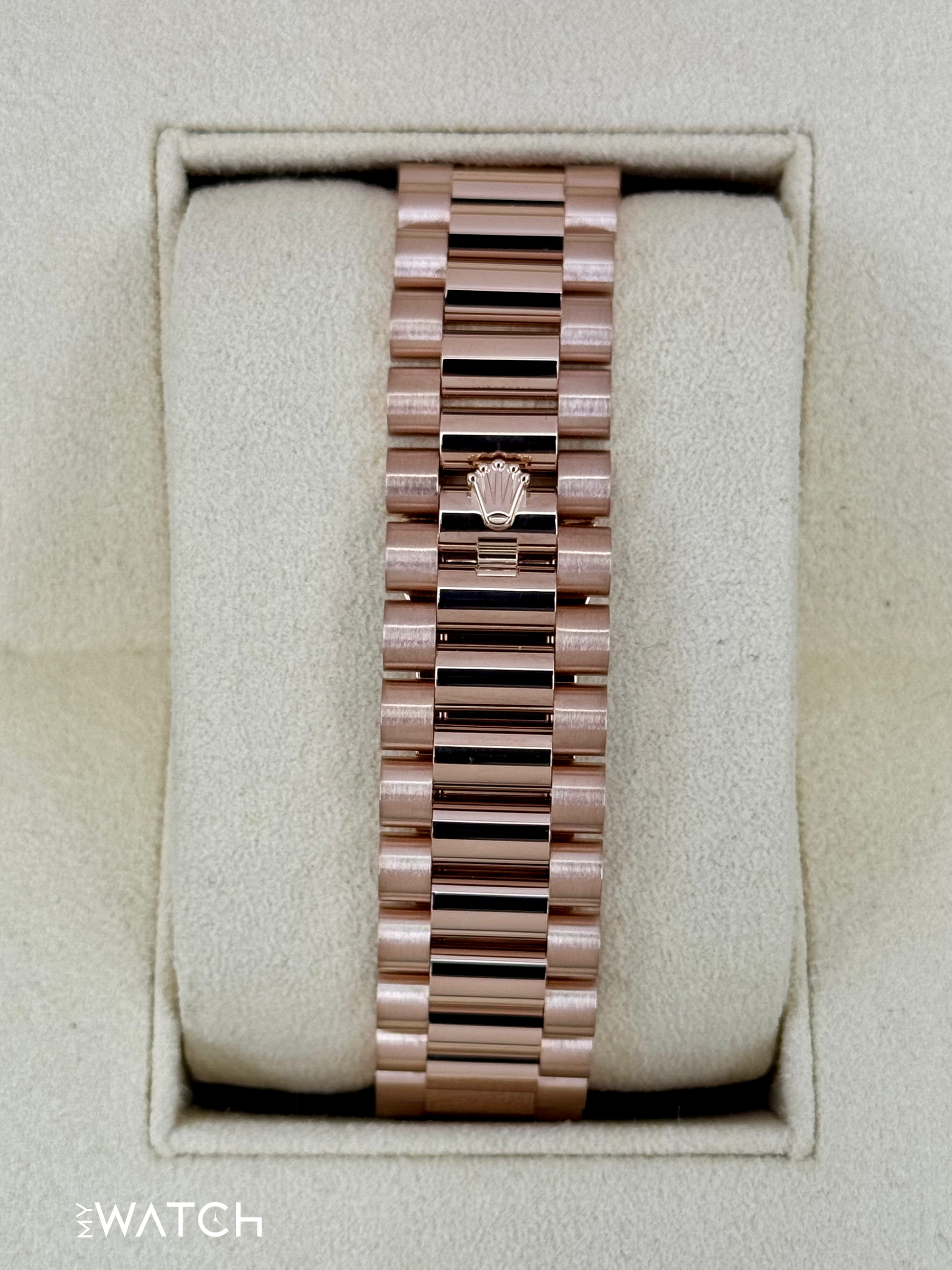 2023 Rolex Day-Date 40mm 228235 Presidential Rose Gold Chocolate Dial - MyWatchLLC