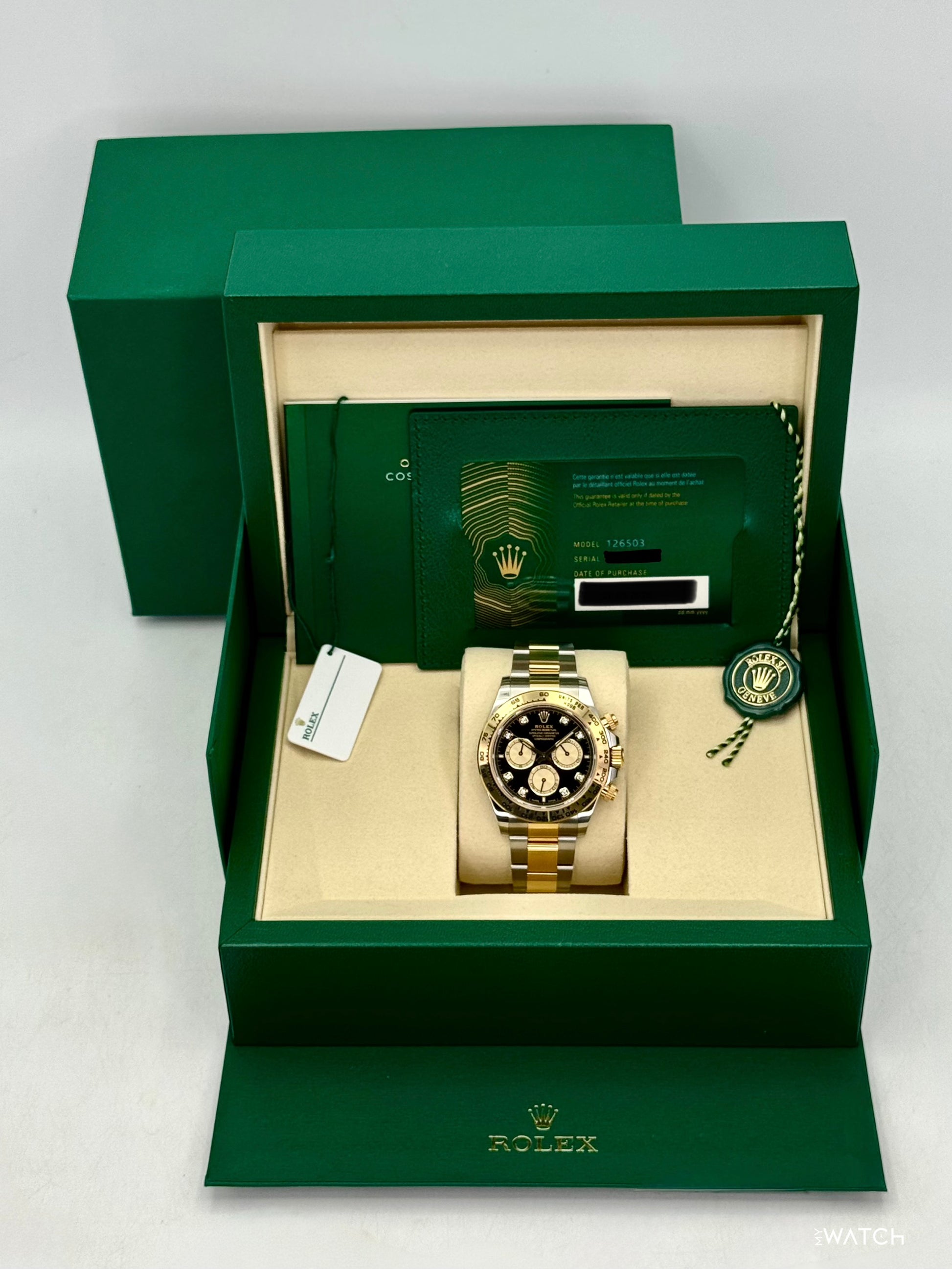 NEW 2026 Rolex Daytona 40mm 126503 Two-Tone Black Diamond Dial - MyWatchLLC