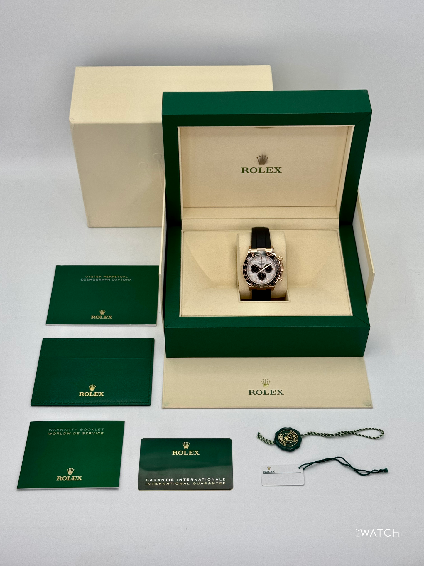 2022 Rolex Daytona 40mm 116515LN Rose Gold Oysterflex Meteorite Dial - MyWatchLLC