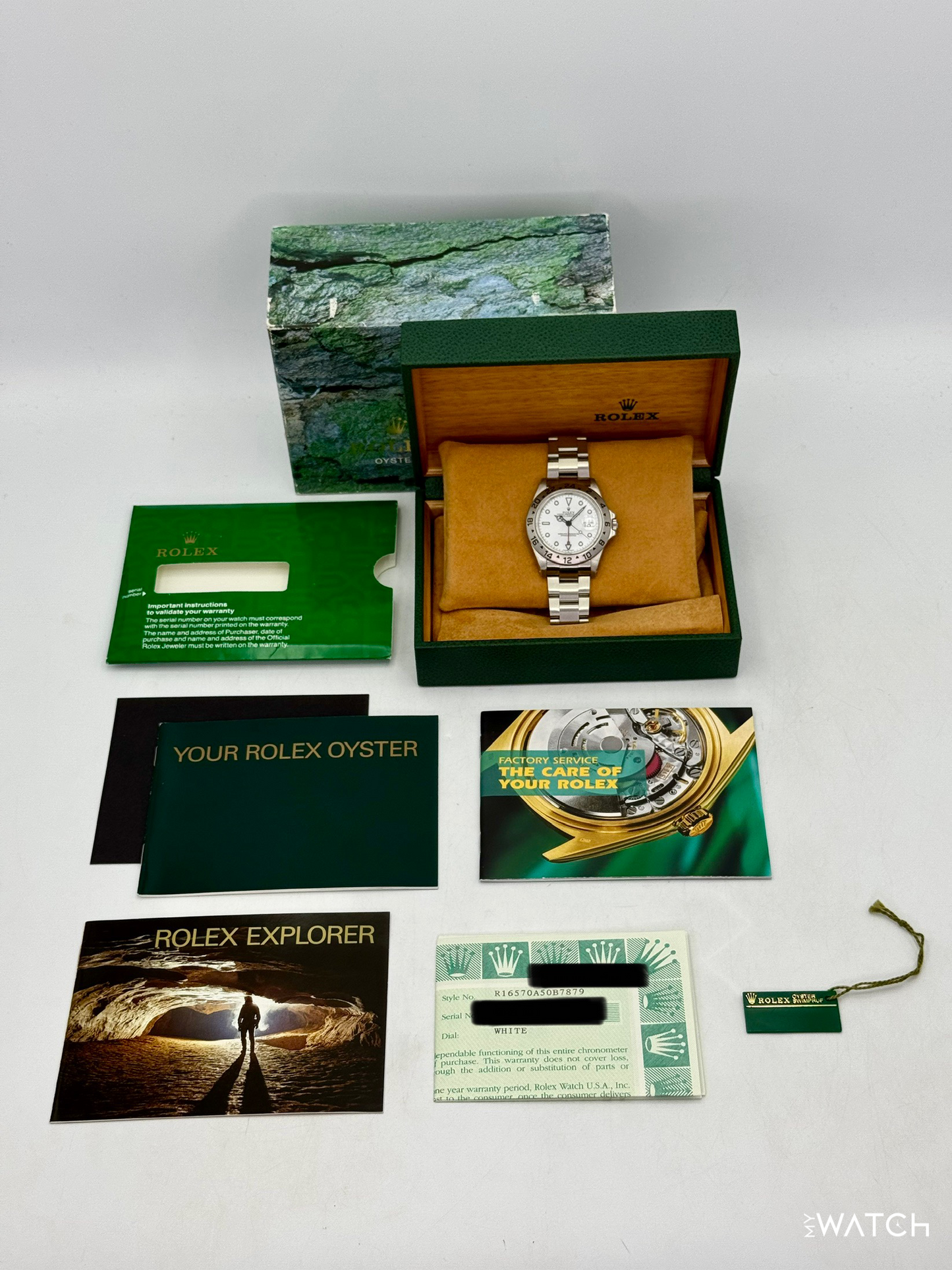 2002 Rolex Explorer II 40mm 16570 Stainless Steel Polar White Dial - MyWatchLLC