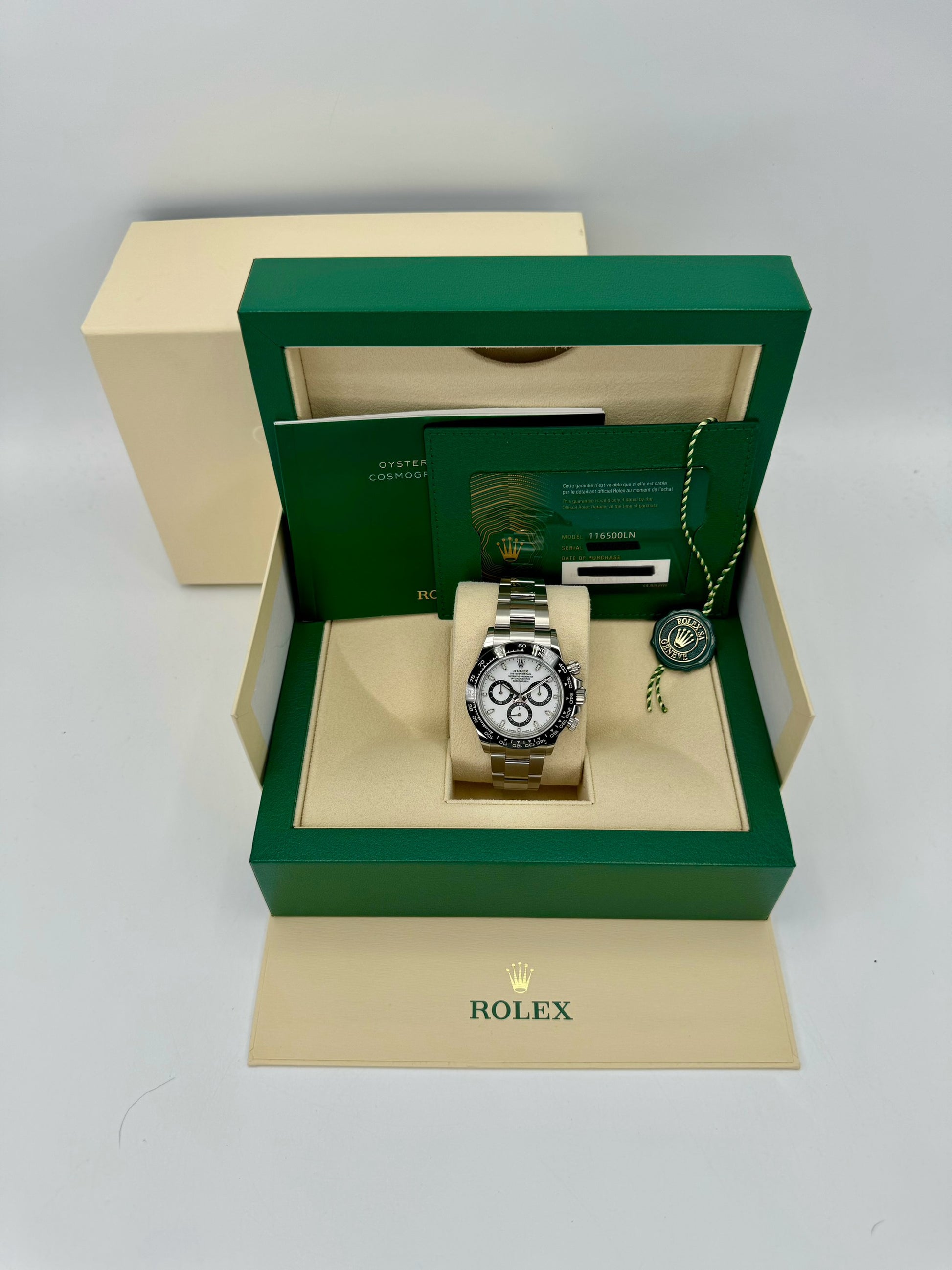NEW 2022 Rolex Daytona 40mm 116500LN Stainless Steel Panda Dial - MyWatchLLC