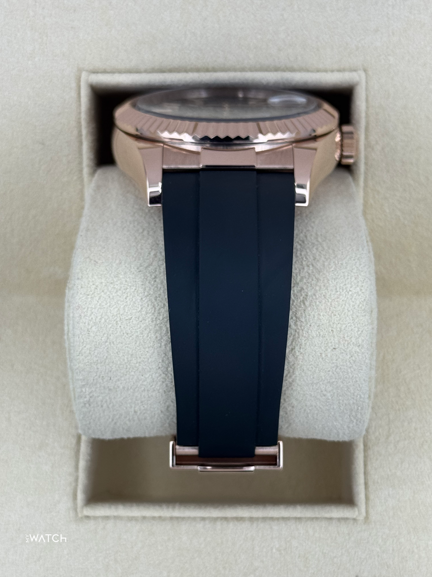2022 Rolex Sky-Dweller 42mm 326935 Rose Gold Oysterflex Chocolate Dial - MyWatchLLC