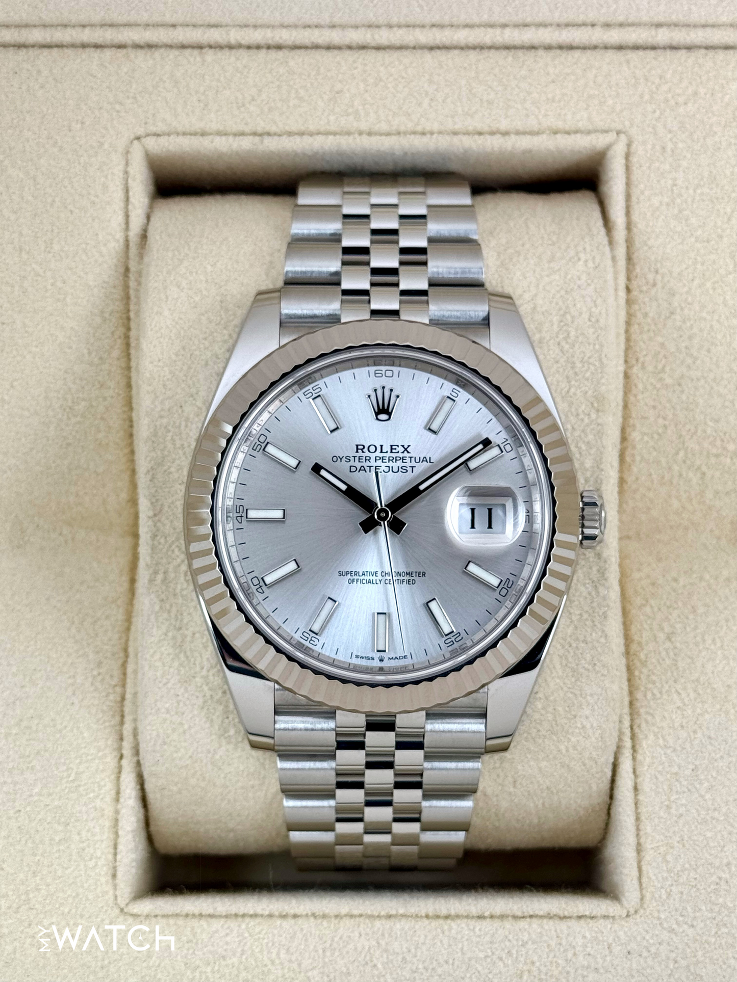 2023 Rolex Datejust 41mm 126334 Stainless Steel Jubilee Silver Dial