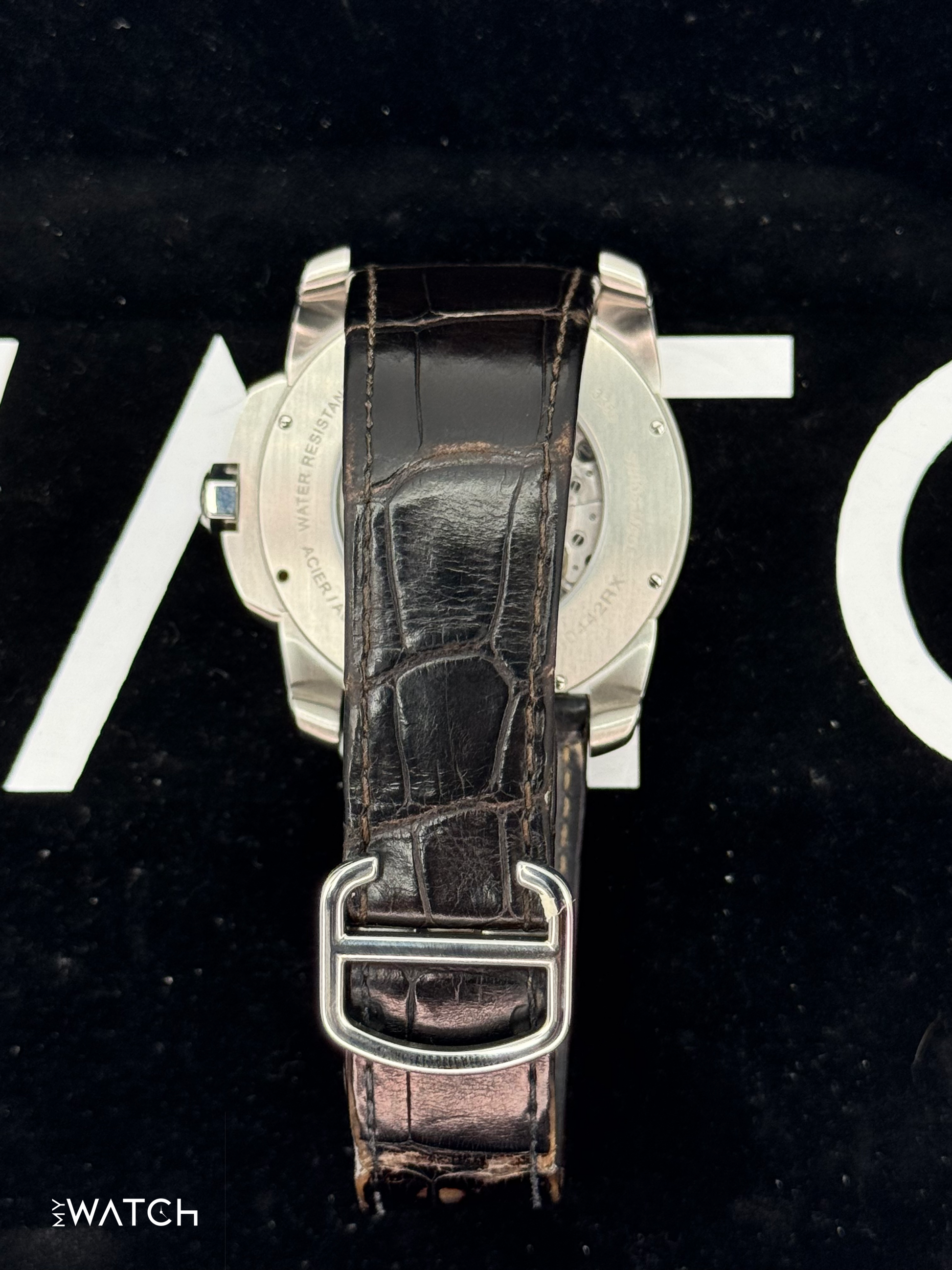 2012 Cartier Calibre De Cartier 42mm W7100051 Two-Tone Brown Dial - MyWatchLLC