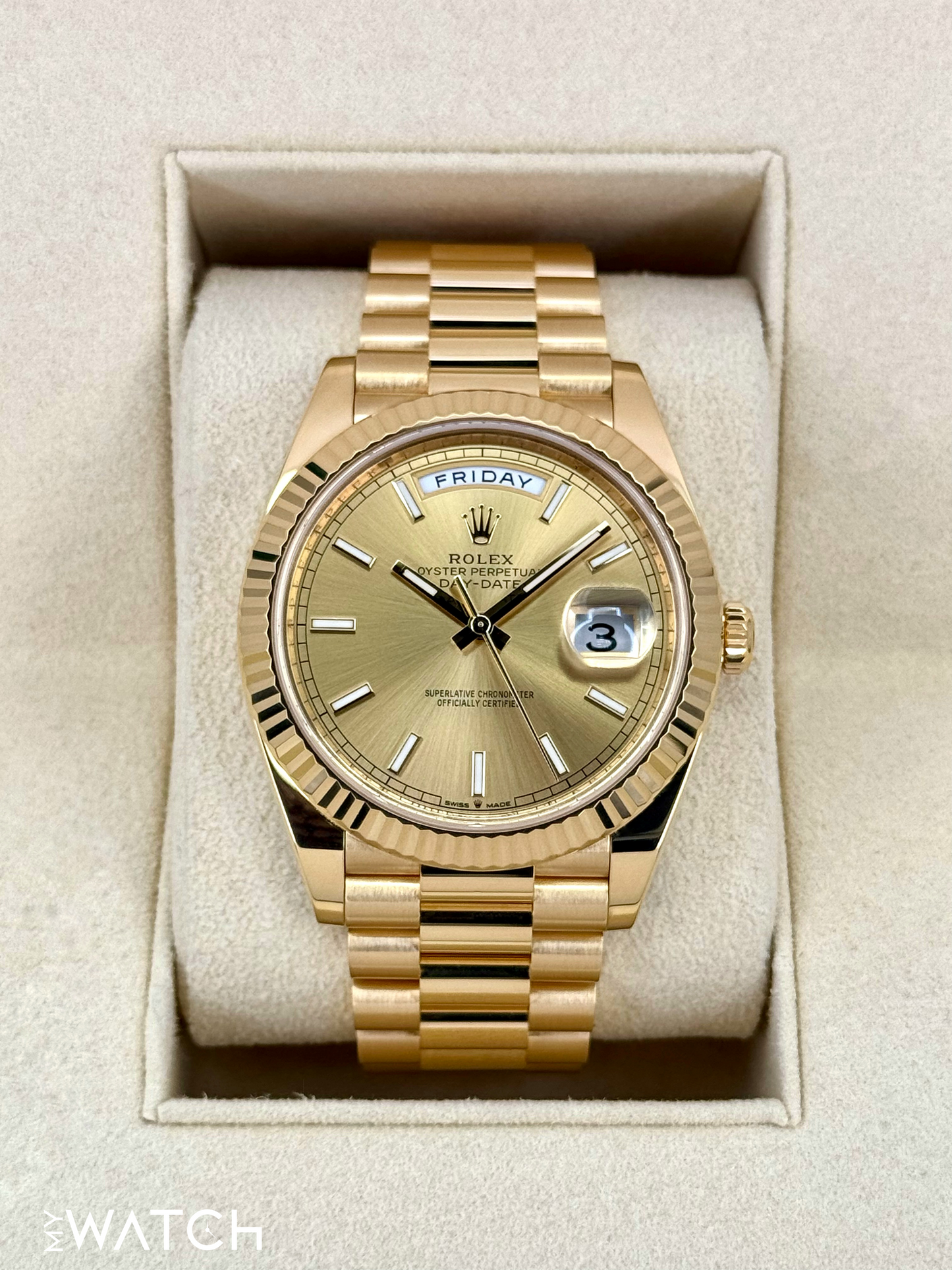 2023 Rolex Day-Date 40mm 228238 Presidential Champagne Dial