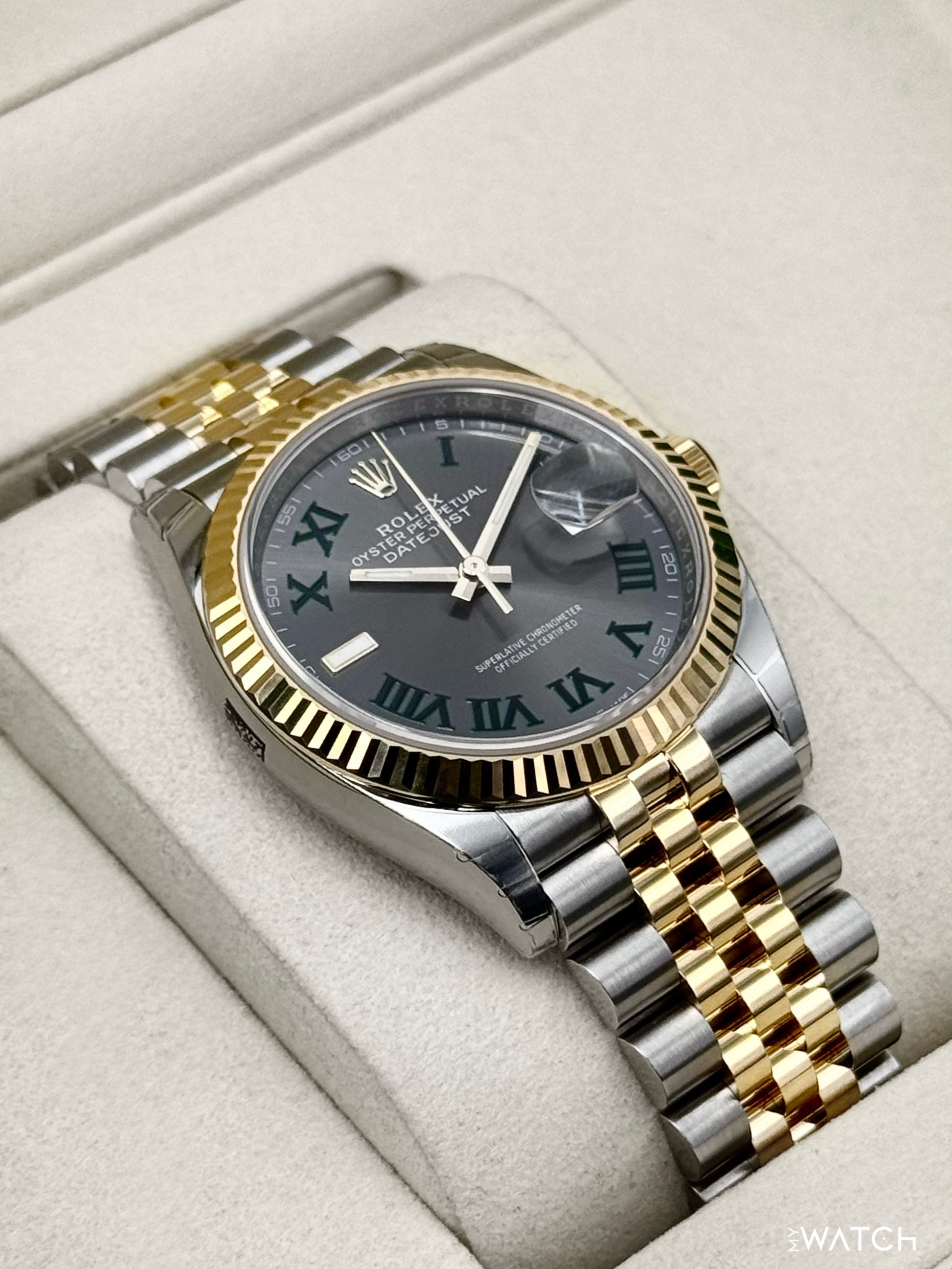 NEW 2026 Rolex Datejust 36mm 126233 Two-Tone Jubilee Wimbledon Dial (STICKERED) - MyWatchLLC